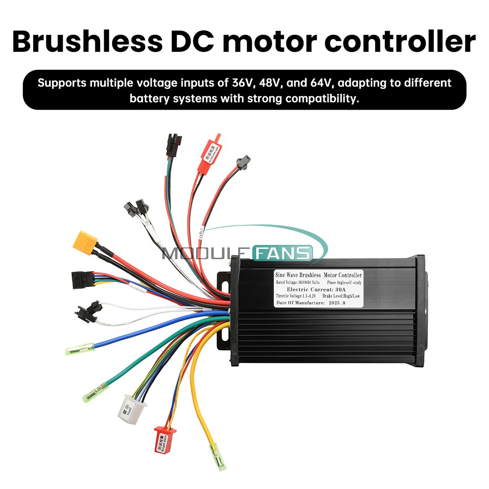 36V 48V 64V 750-1500W Brushless Motor Controller Motor Driver E-Bike S866 Meter