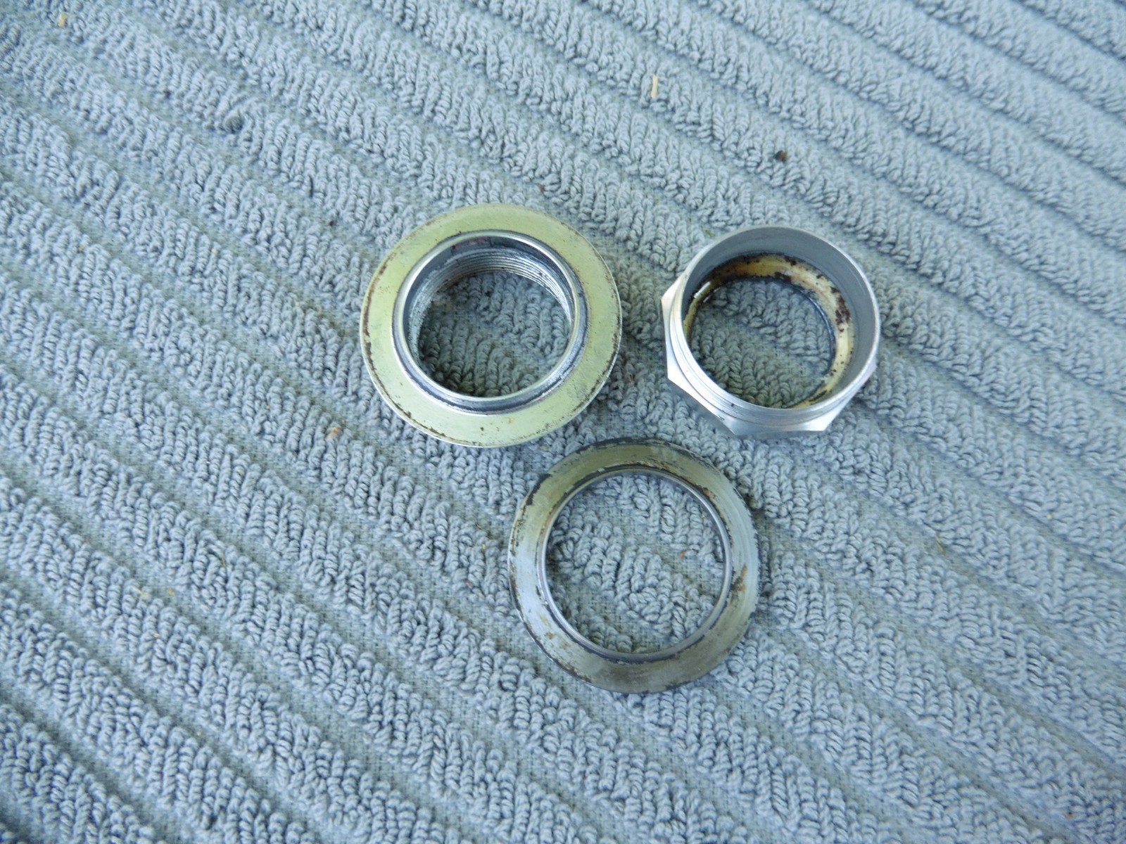 Vintage Chris King 2Nut No-Logo Headset 1″ Threaded Silver Polished 90s MTB BMX