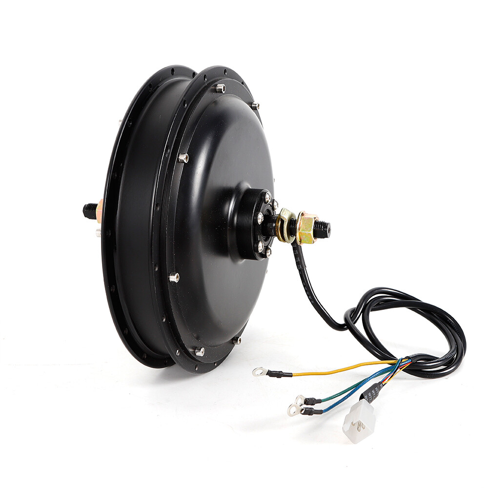1500W 48V Brushless Gearless Rear Hub Motor 55Nm 20–28in 135mm 36H