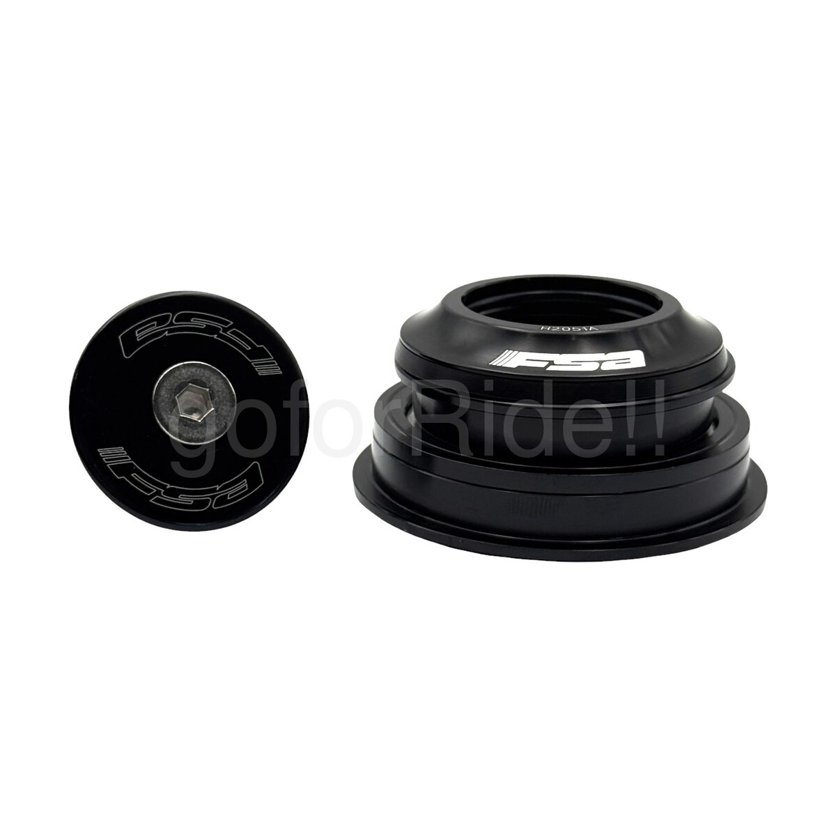 FSA No.57-1 Headset 1-1/8″ Tapered 50mm/62mm OD,Cover 5.3mm,36/45° Angle Black