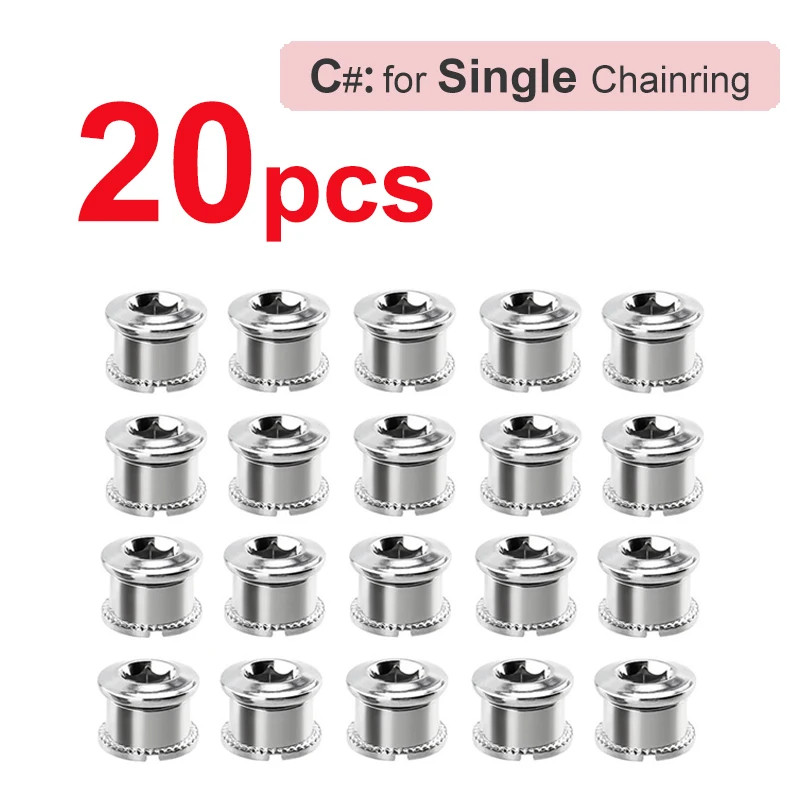 Bike Chainring Bolts M8 Screws 5/20Pcs MTB Road Crankset Single Double Triple
