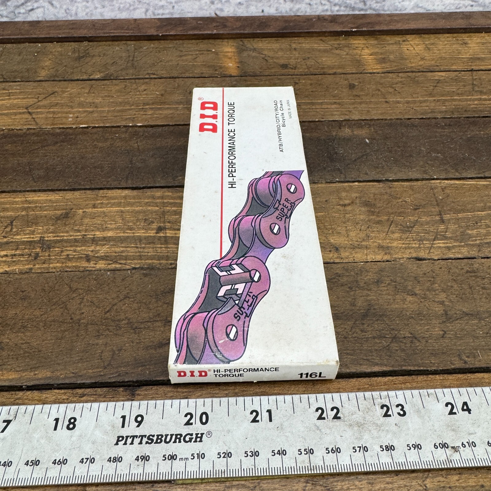 DID Bicycle Chain NOS Super Light 7s 8s Hi Performance Torque 116 Links 90s MTB