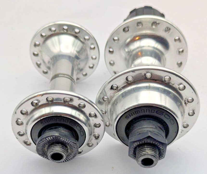 SHIMANO 600 TRI COLOR ULTEGRA FH-6402 HB-6400 HUBSET 32 hole 100/130mm HUBS PAIR