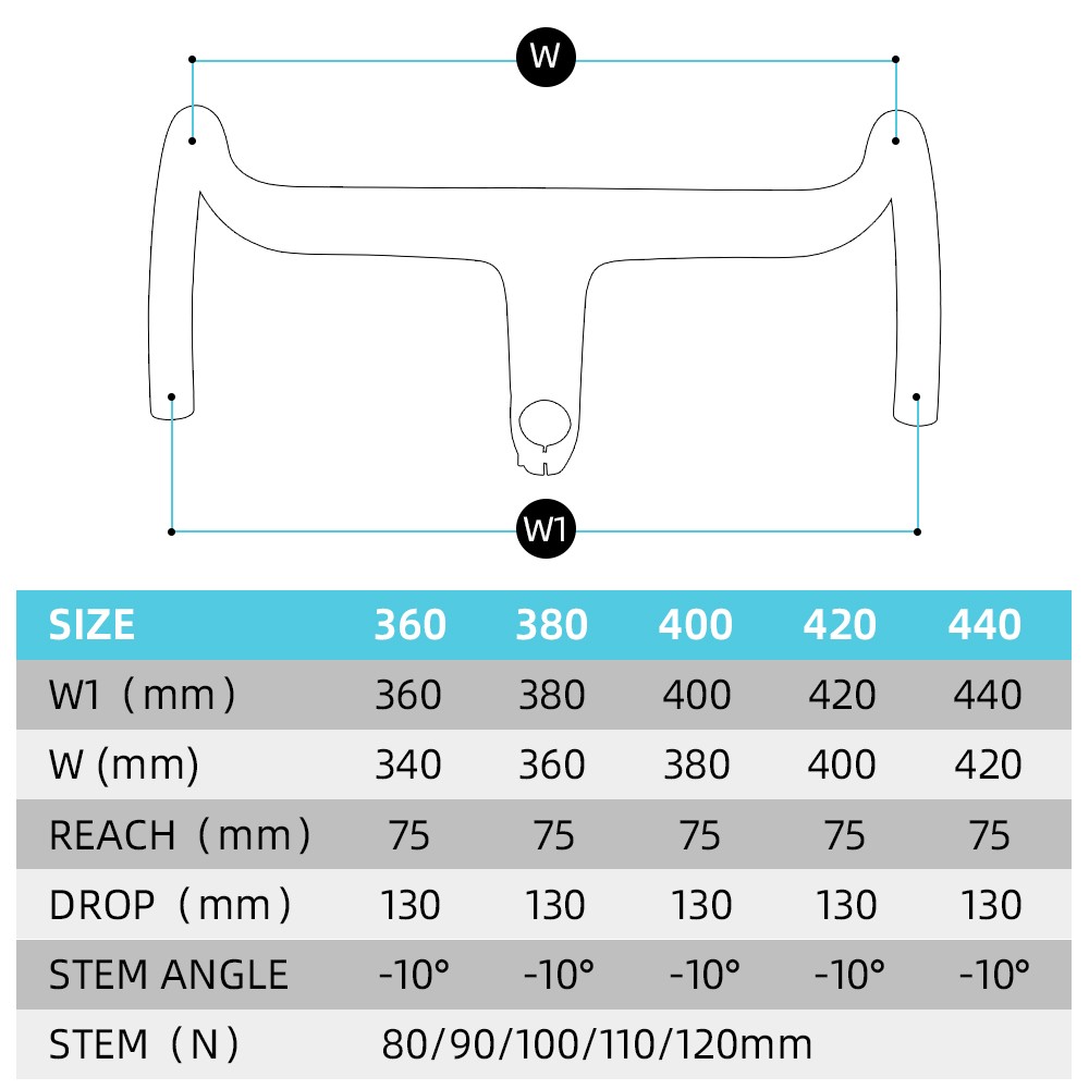 T1000 Integrated Carbon UD Road Bike Handlebar with Full Inner Cable Racing Handlebars