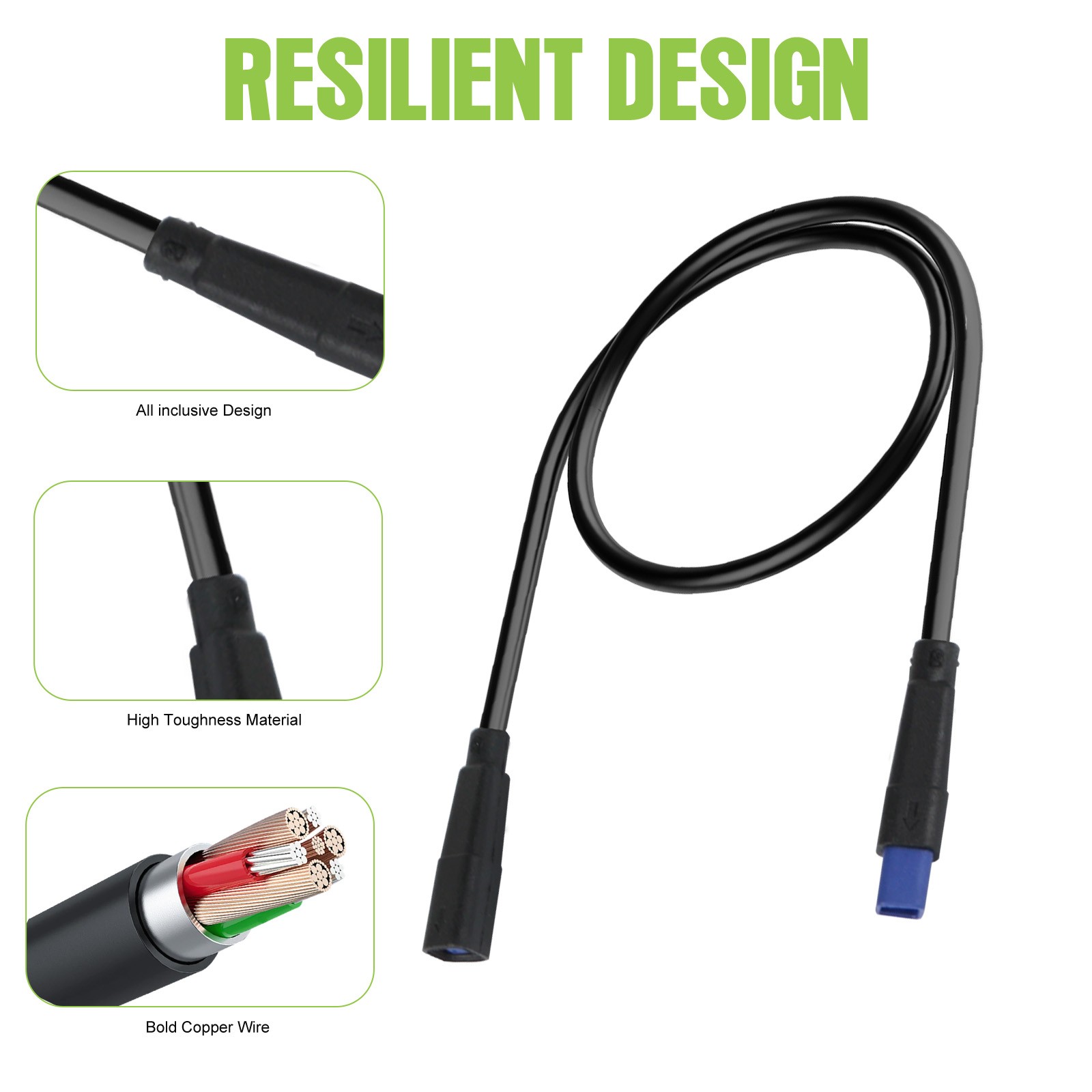1Pcs 60CM Speed ​​sensor extension cable for Bafang CAN system CANBUS Mid Motor