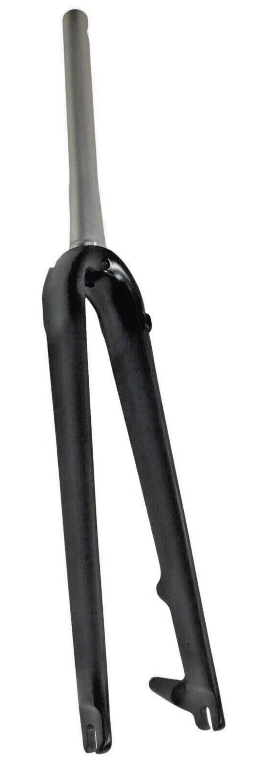 RHR Carbon‑Alloy Gravel Road Fork 700C Tapered Post Mount QR 9×100 Matte Black
