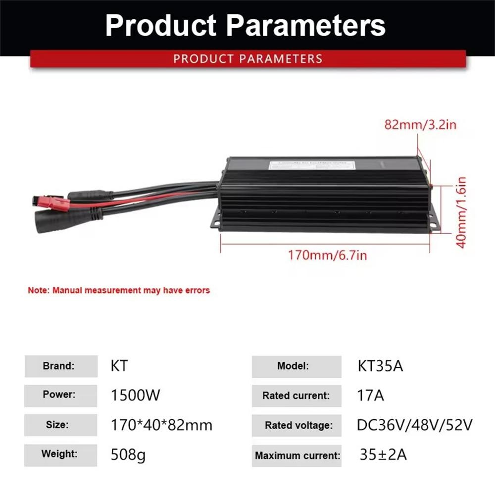EBike Controller 36 48V 52V KT-35A Sine Wave Controller 12 tubes For 1500W Motor