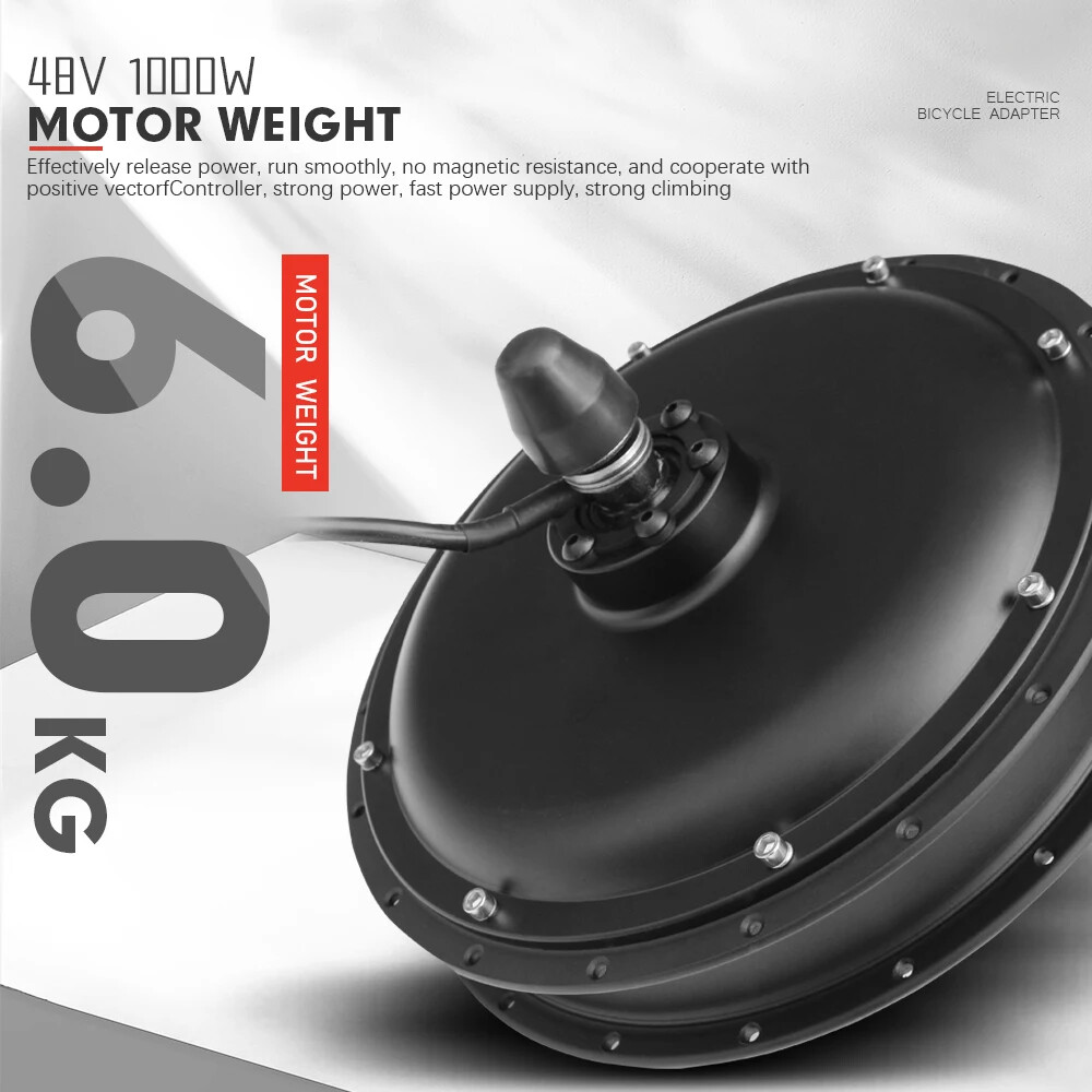48V 1000W Front Rear Brushless Gearless Hub Motor Mountain E-bike Conversion Kit