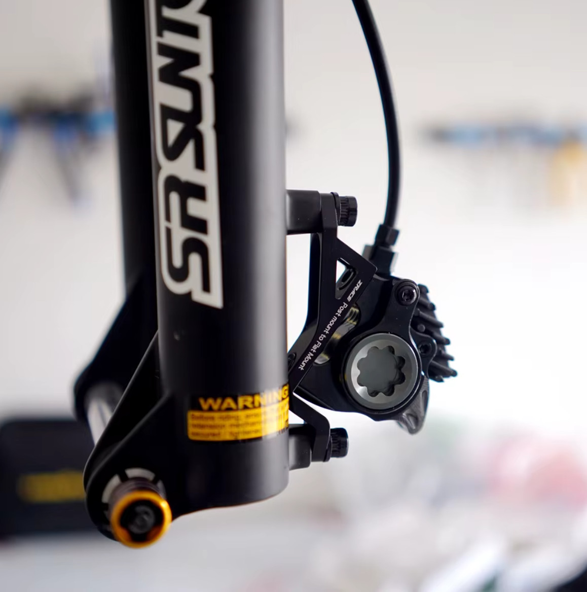 ZRACE Post Mount to Flat Mount Brake Adapter, +20mm 140-160, Post to Flat Mount