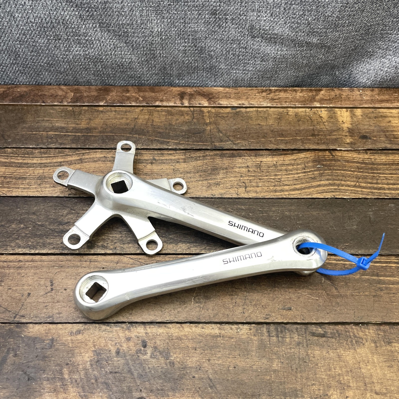Vintage Shimano 600 FC-6206 Crank Set 165mm 110 BCD Silver Road Bike Japan