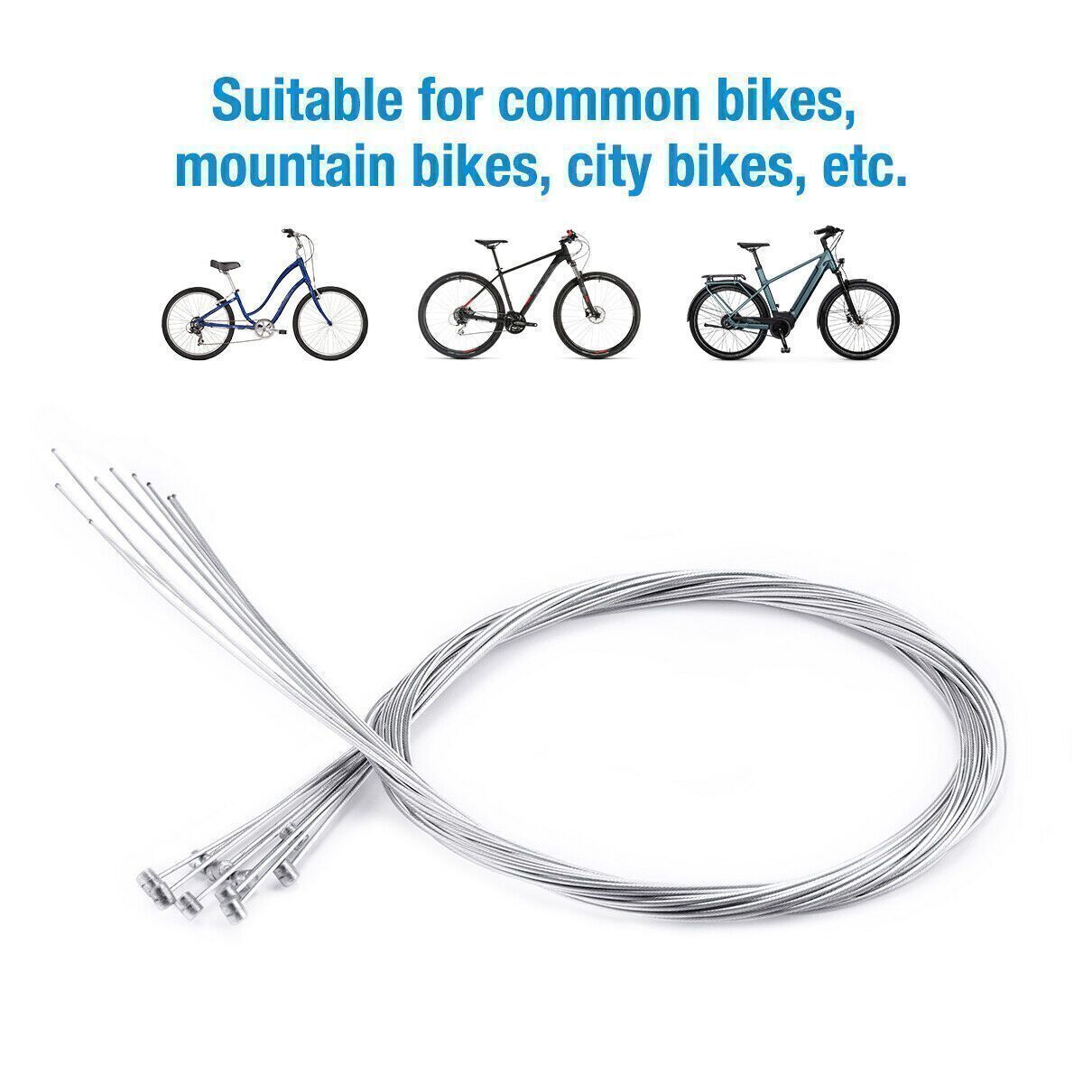 20Pcs 6FT Bicycle Brake Inner Wire Cable Line For Front Rear Road Bike Break USA