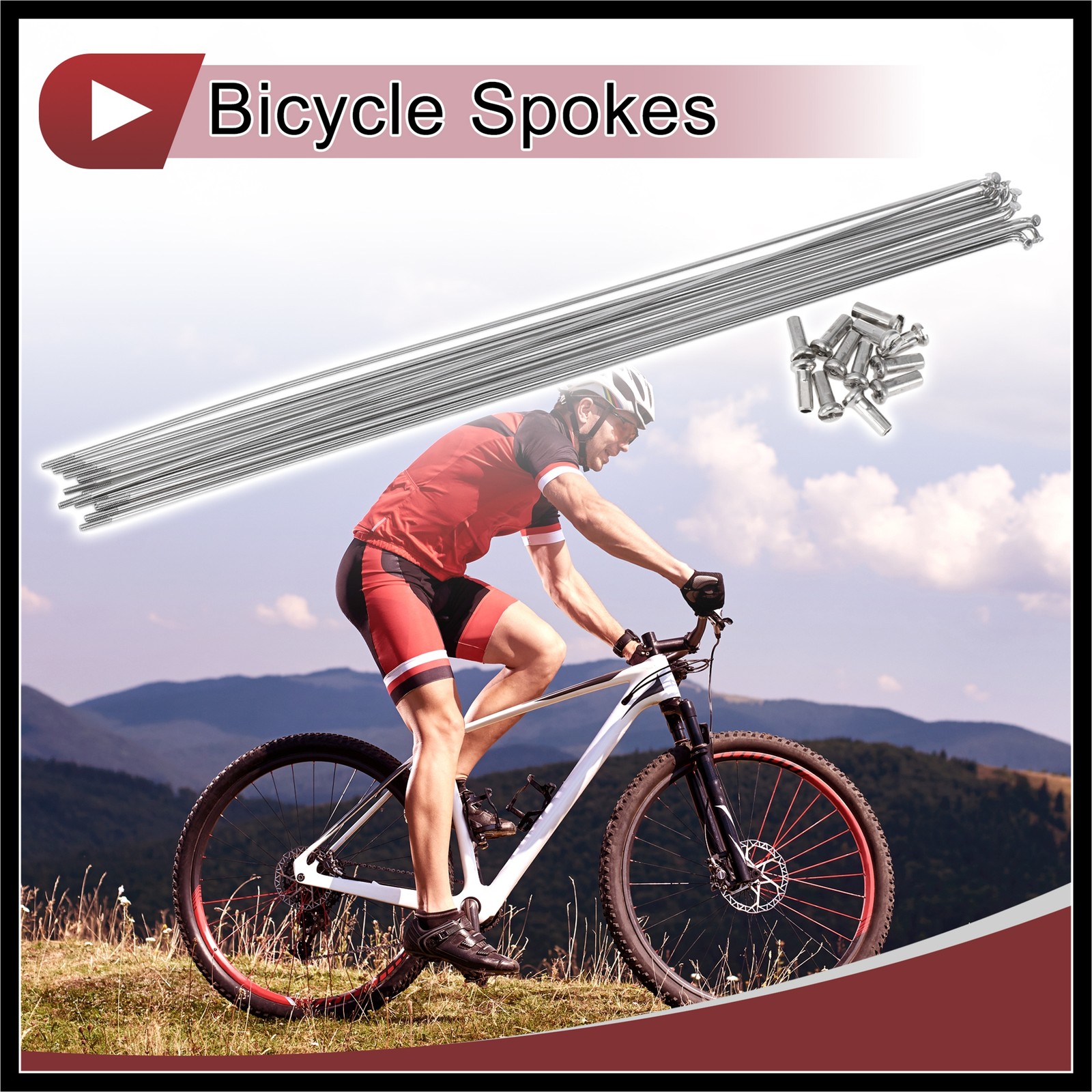 12 Set 14G Bicycle Spokes 305mm Bike Wheel Spoke 304 Stainless Steel