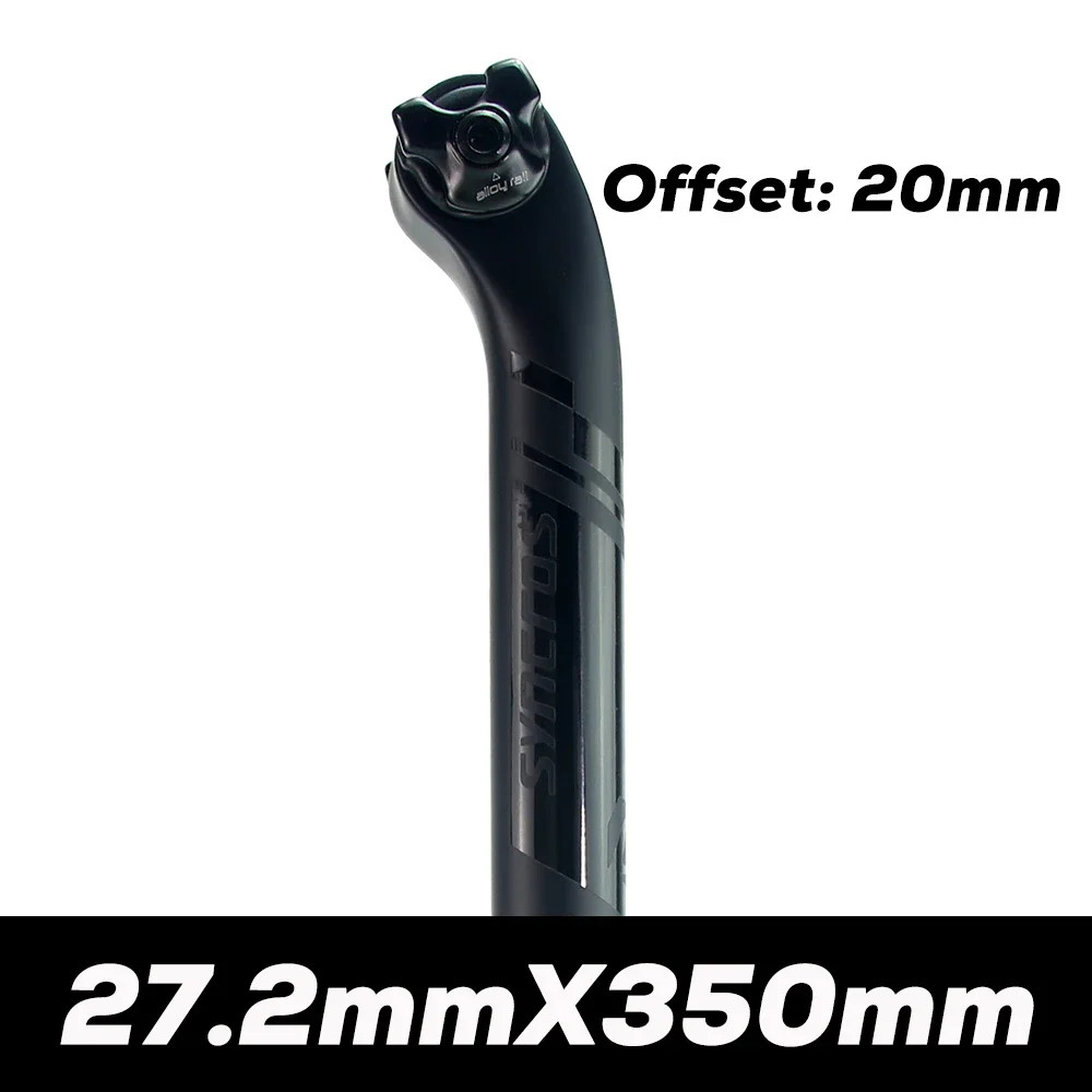 Carbon Fiber Seatpost MTB/Road Bike Seat Tube 0°/20° Rail 7×9/7x7mm 27.2-31.6mm