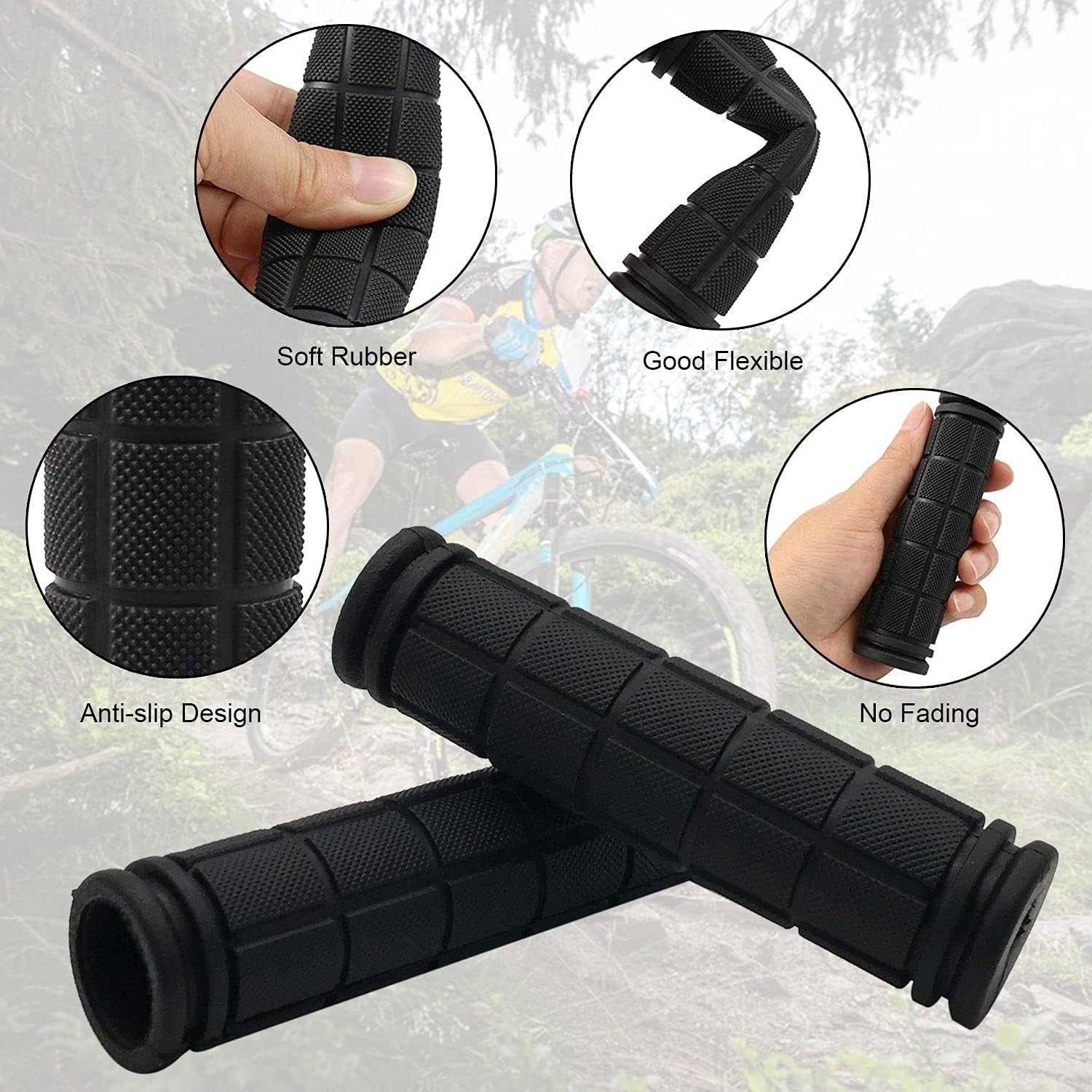 Universal Kids Bike Handlebar Grips – Non-Slip, 4.72″ with Tassels for All Bikes