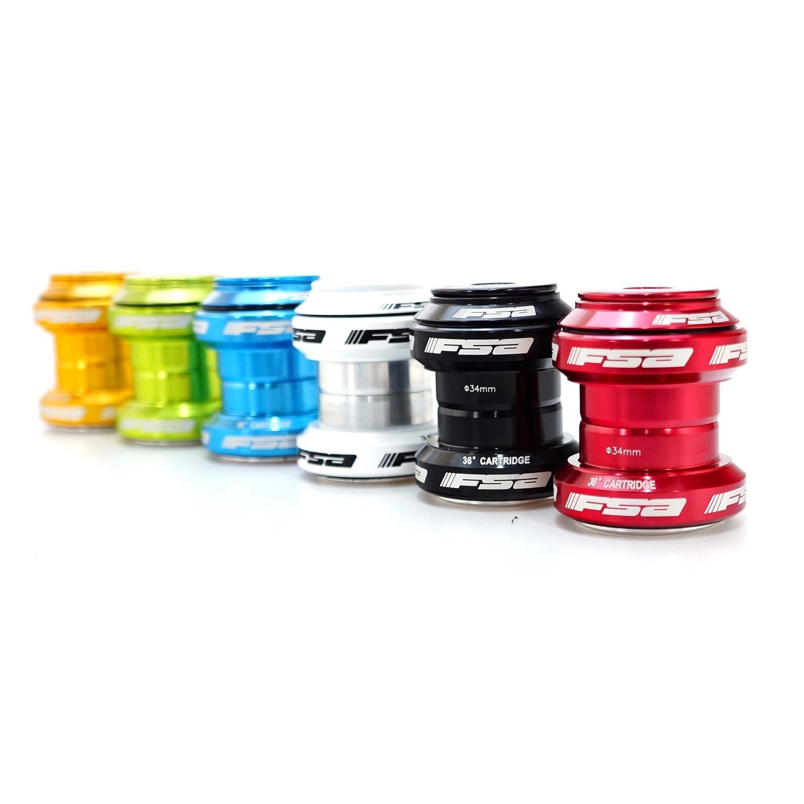 FSA Orbit MX Threadless Bike BIcycle Headset 1-1/8″ 34mm w/ Top Cap 6 Colors