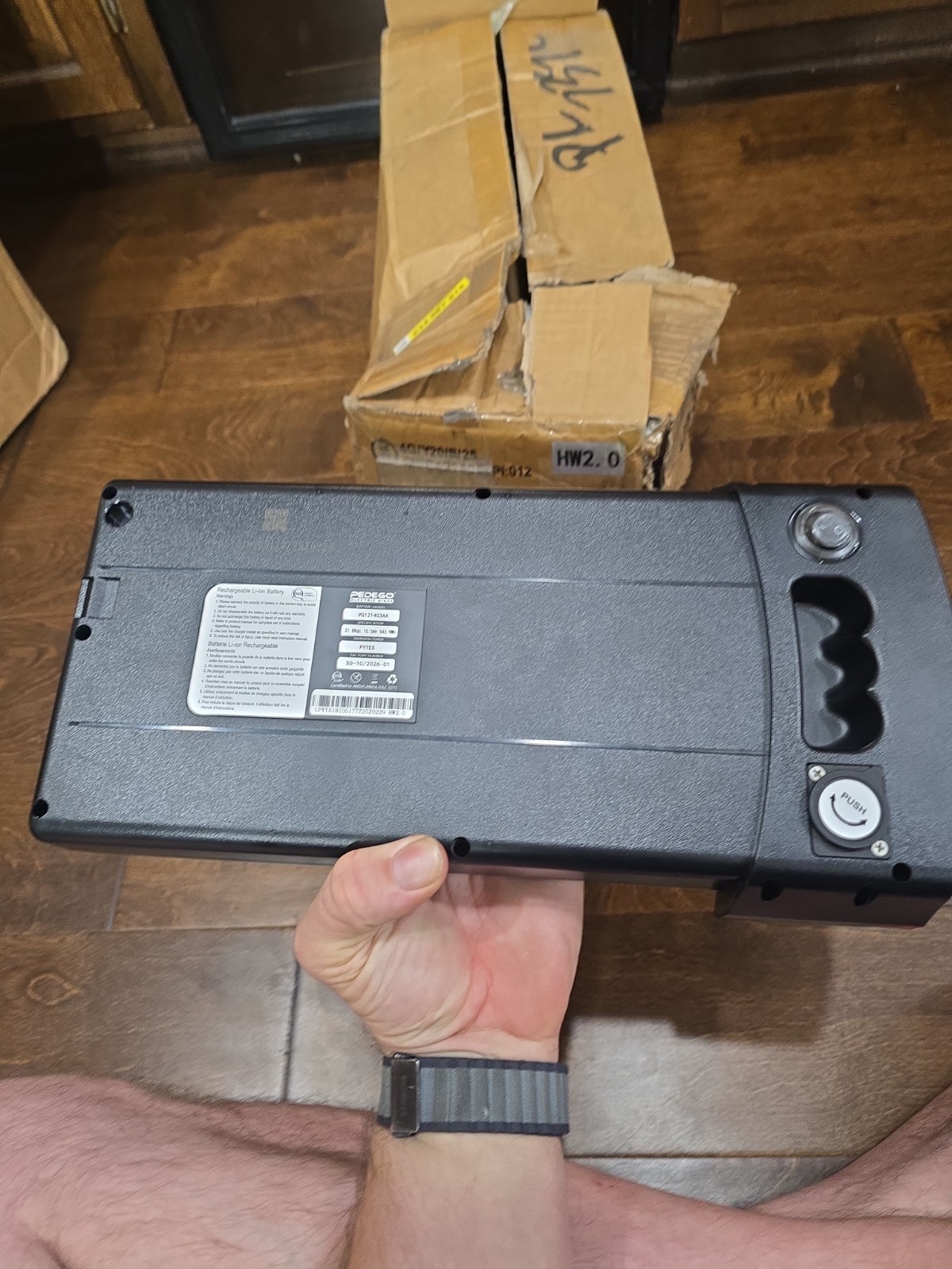 Pedego Spare Battery 52V 10.5Ah for Interceptor Boomerang Latch V2 City Commuter