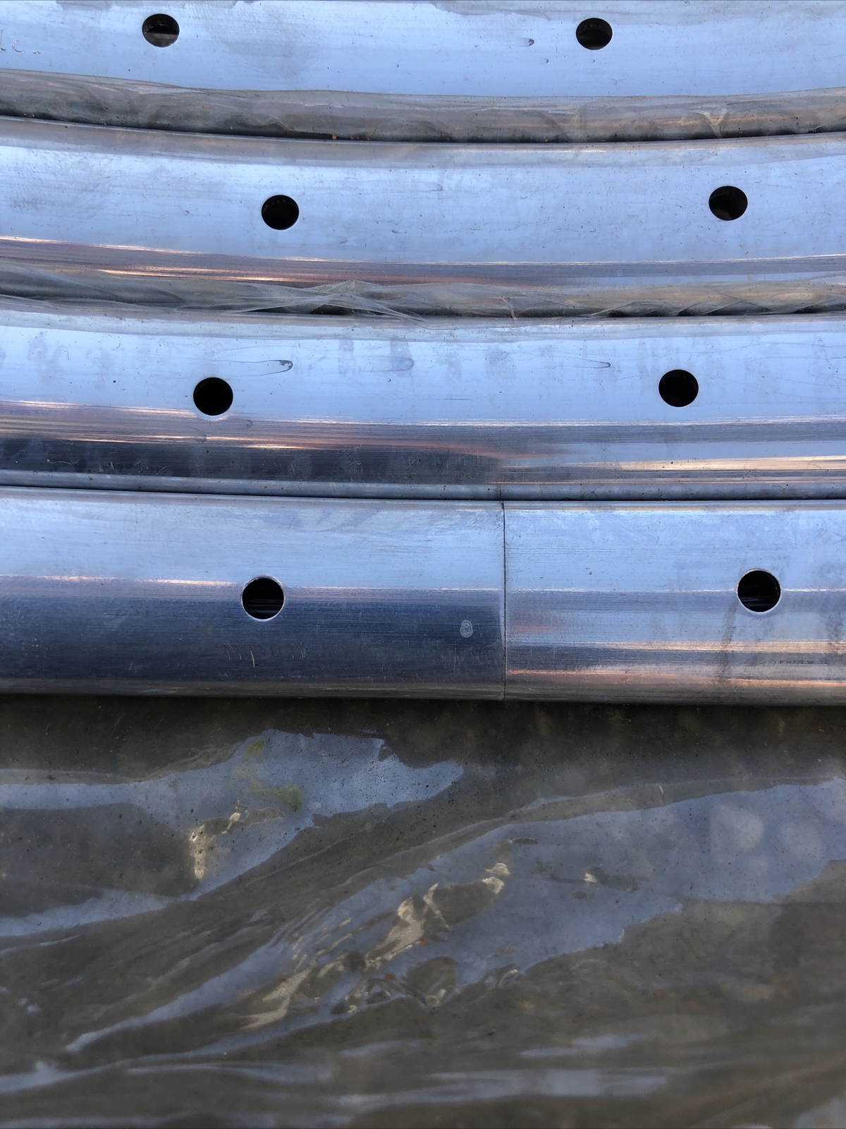 2 NOS ALESA 27”x1 1/4 Bicycle Rims 36h Vintage Polished Aluminum