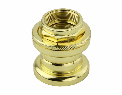 GENUINE BICYCLE STEEL THREADED HEADSET (SIZE 22.2X32.5X27MM) IN GOLD.