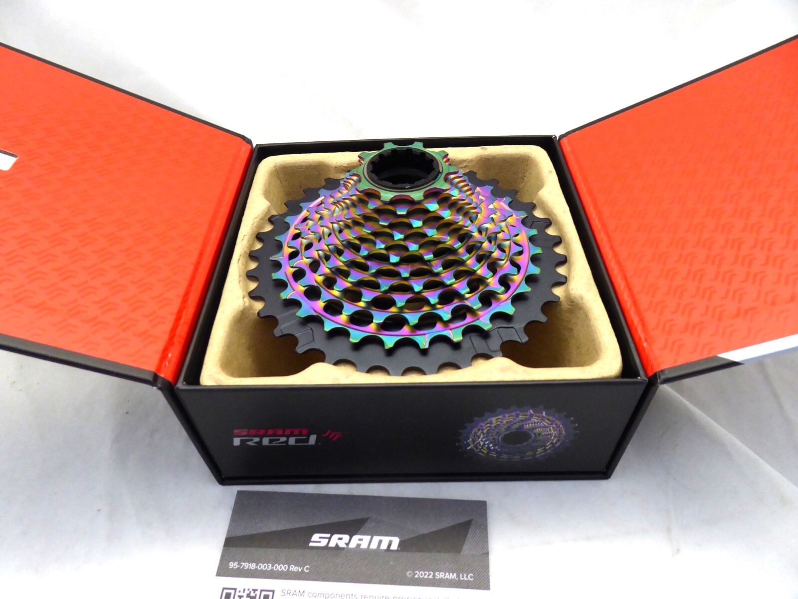 SRAM RED XG-1290 Cassette – 12-Speed, 10-28t, For XDR Driver Body, Rainbow, D1