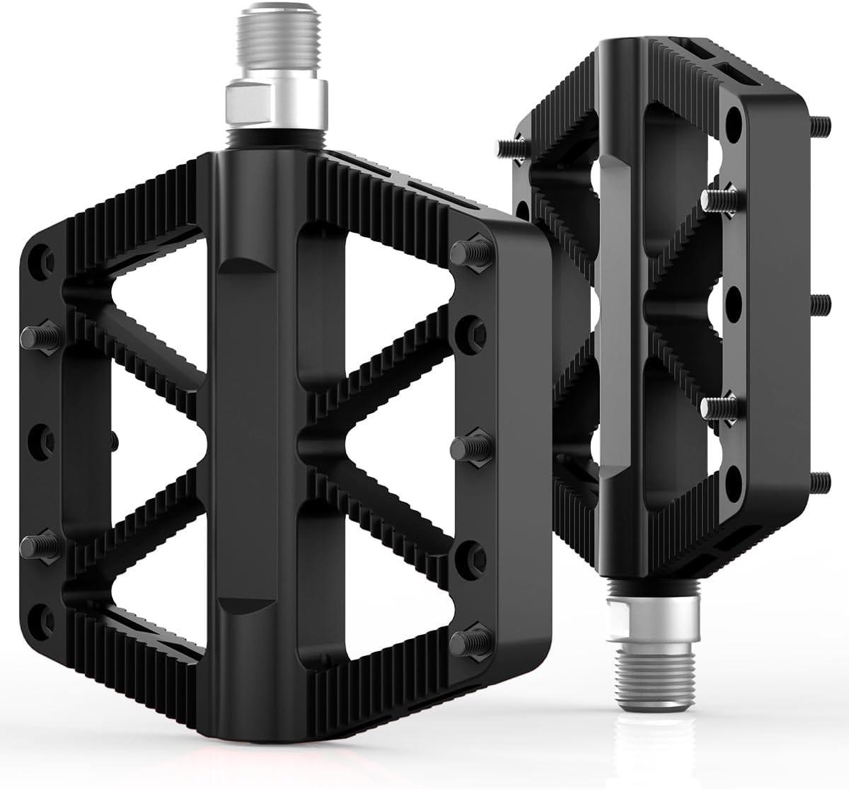 Bike Pedals, Mountain MTB BMX Pedals, 9/16″ Bicycle Pedals, Lightweight Non-Slip