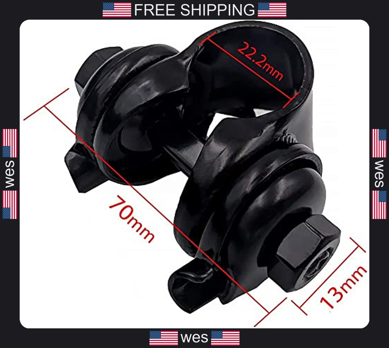 Bike Seat Clamp for Standard Rail Saddles 7/8 Inch Durable Steel