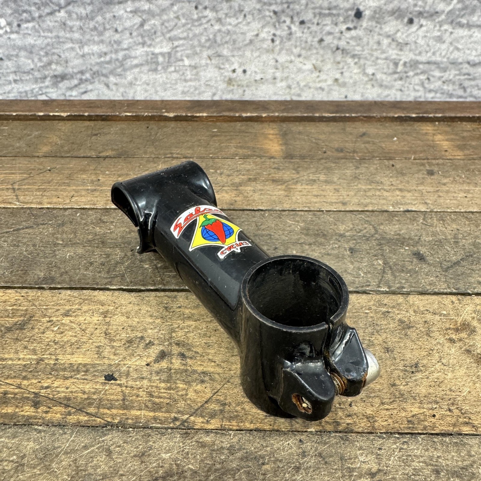 Vintage Salsa Cycles 1in Threadless Stem 25.4 Mm Clamp 80mm Black Steel MTB 90s