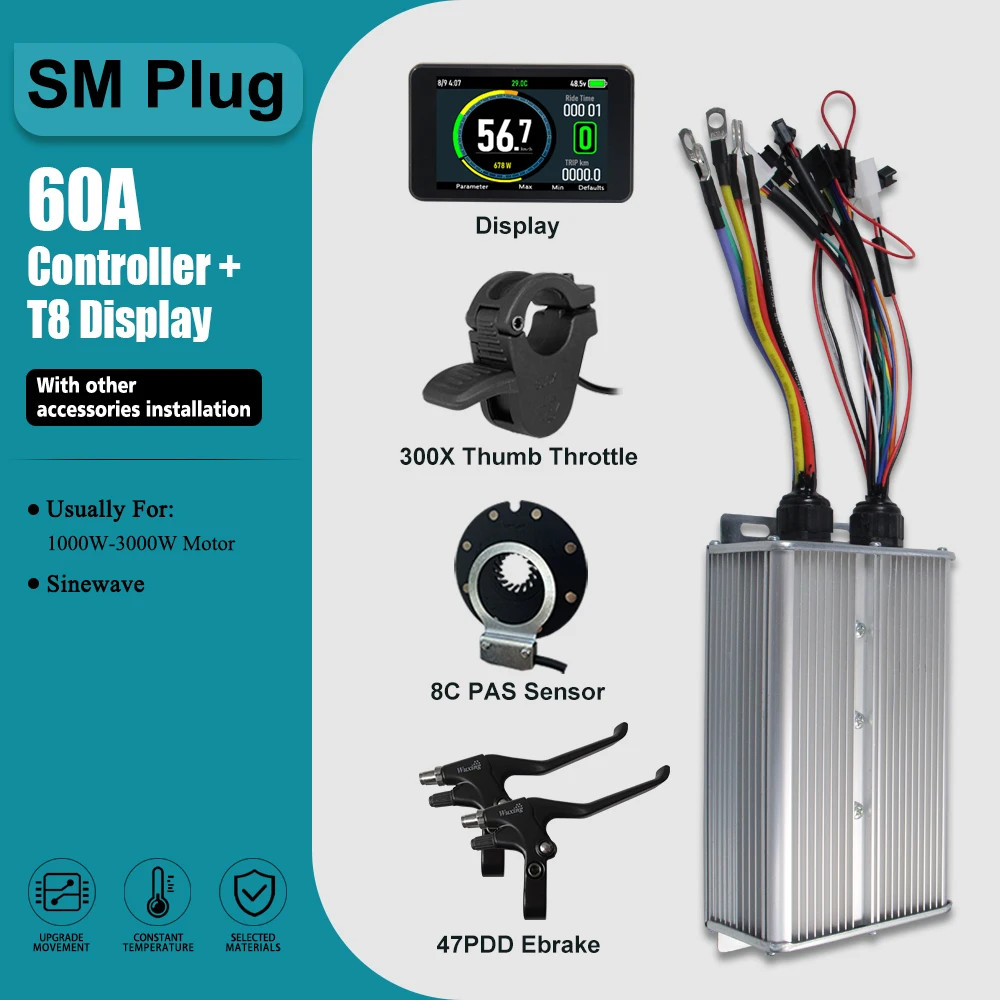 Three-Mode Controller Sine Wave with LCD Display and Learning Function Motor Kit
