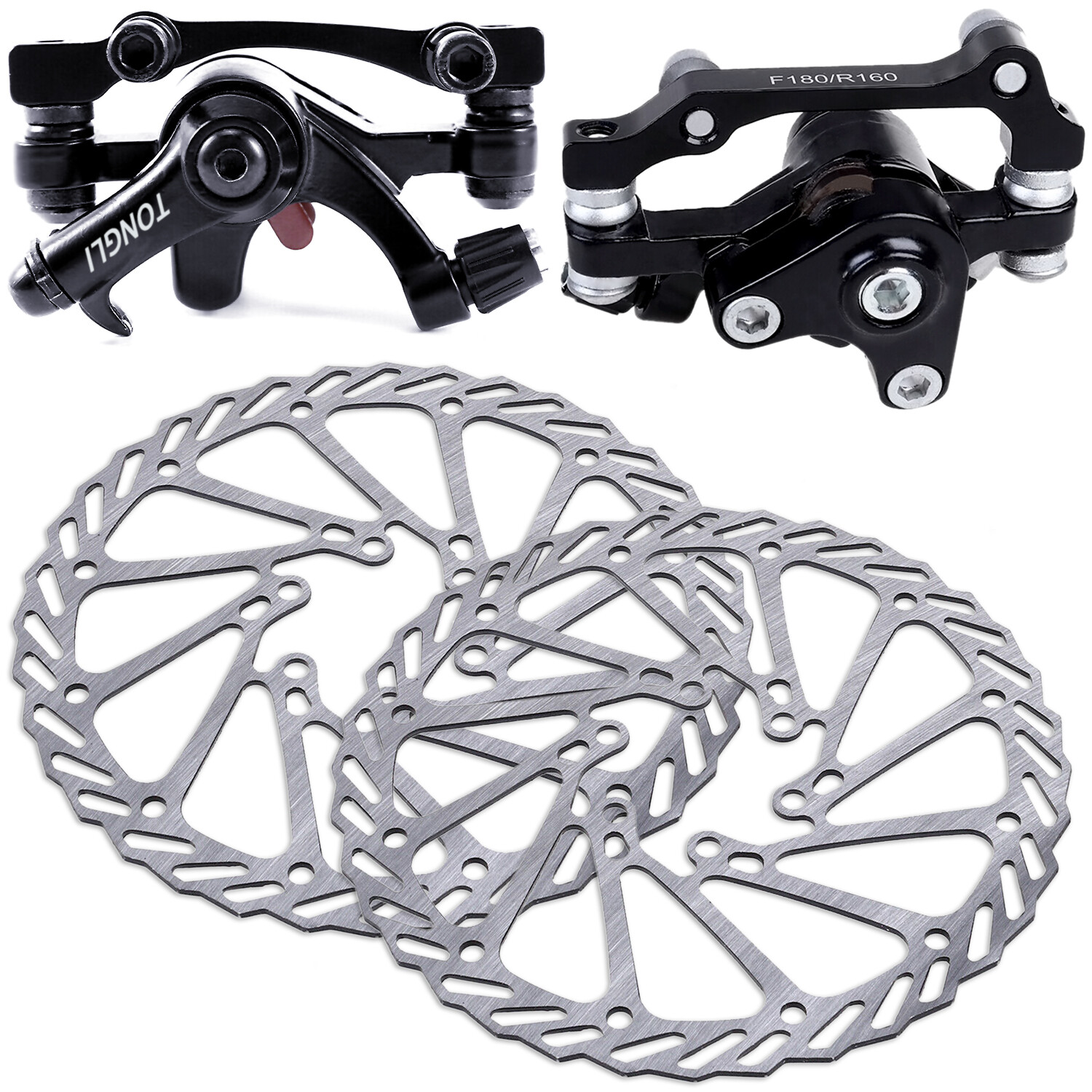 160 mm Bike Disc Brake Front & Rear Disc Rotor Brake Kit for Mountain Bicycle