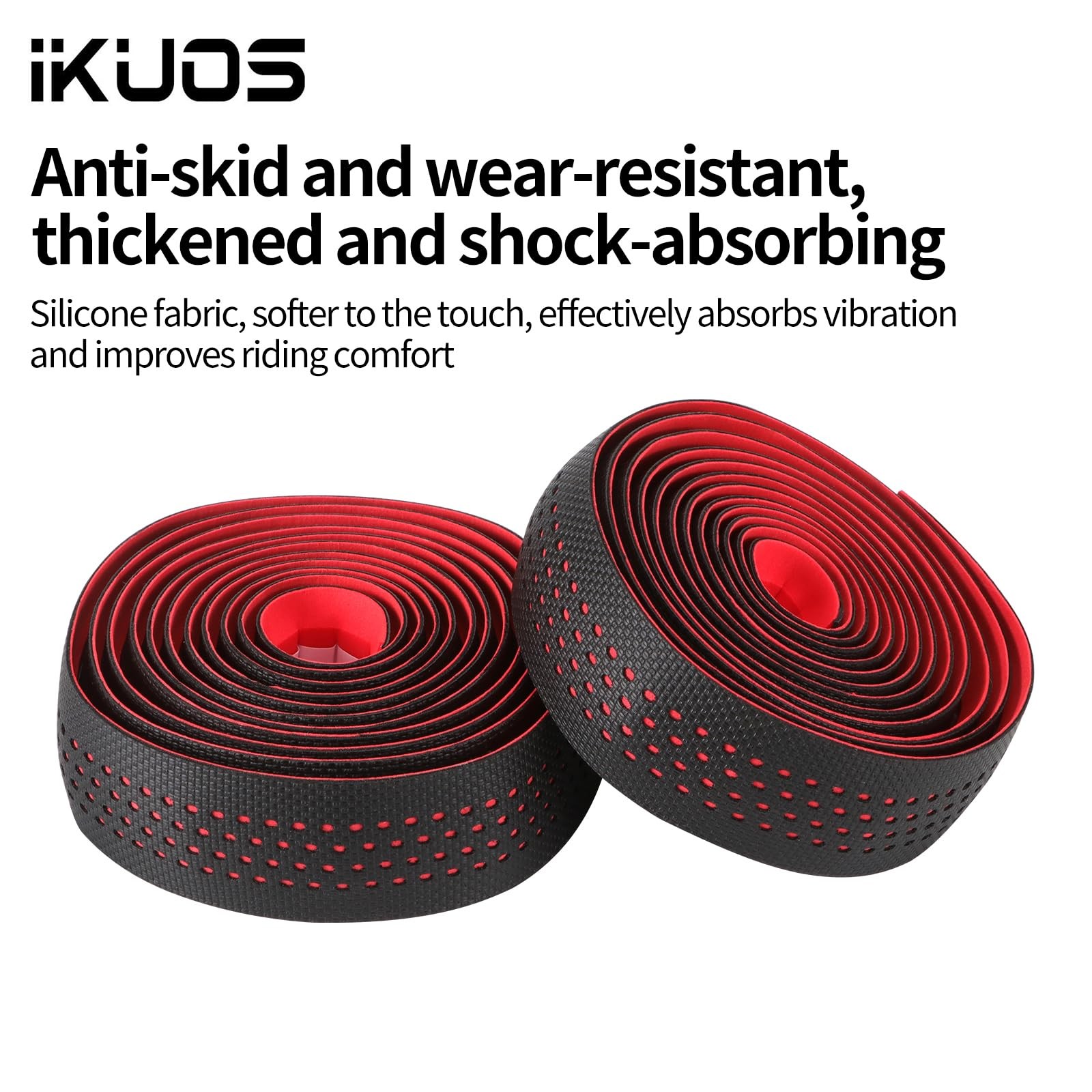 Bicycle Handlebar Tape, Multiple Colors Available: Black, Black-White, Black-…
