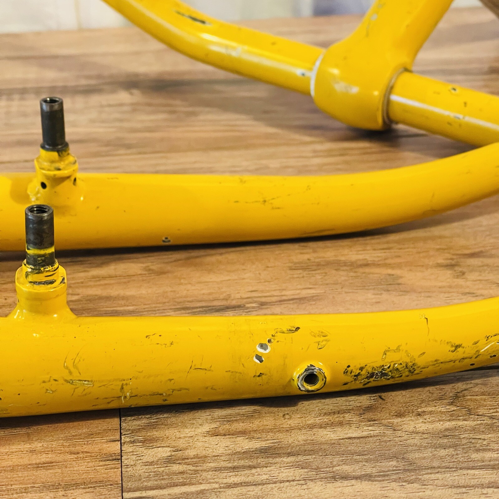 Vintage 80s 1-inch Threaded Rigid MTB Fork 26 + Matching Quill Stem & Sweep Bars