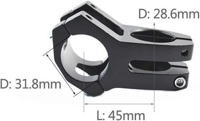31.8 Stem 45Mm Bike Stem Mountain Bike Stem Short Handlebar Stem for Most Bicyc