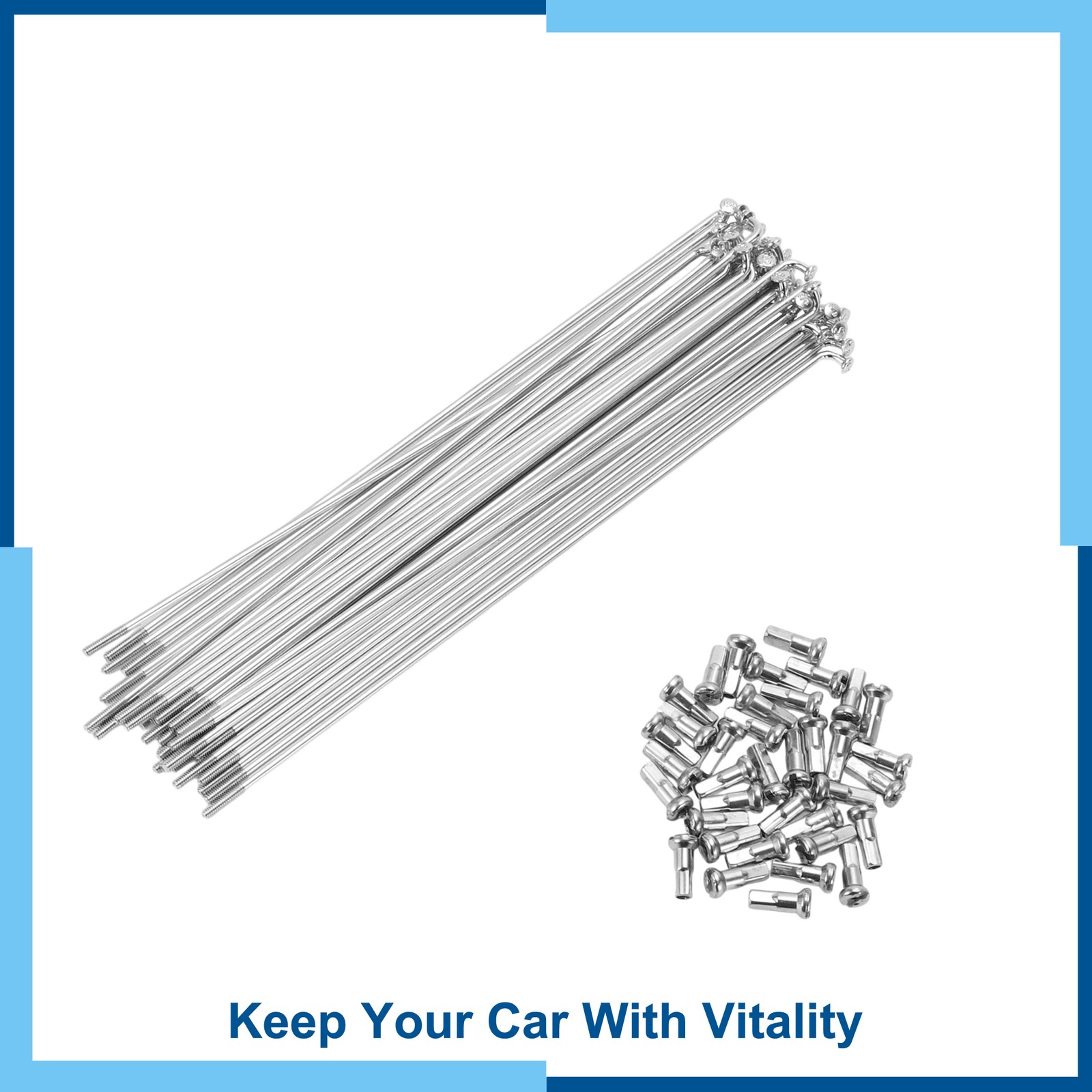 Bike Bicycle Spokes 14G 190MM Mountain Bike Spokes carbon steel Silver 36Pcs New