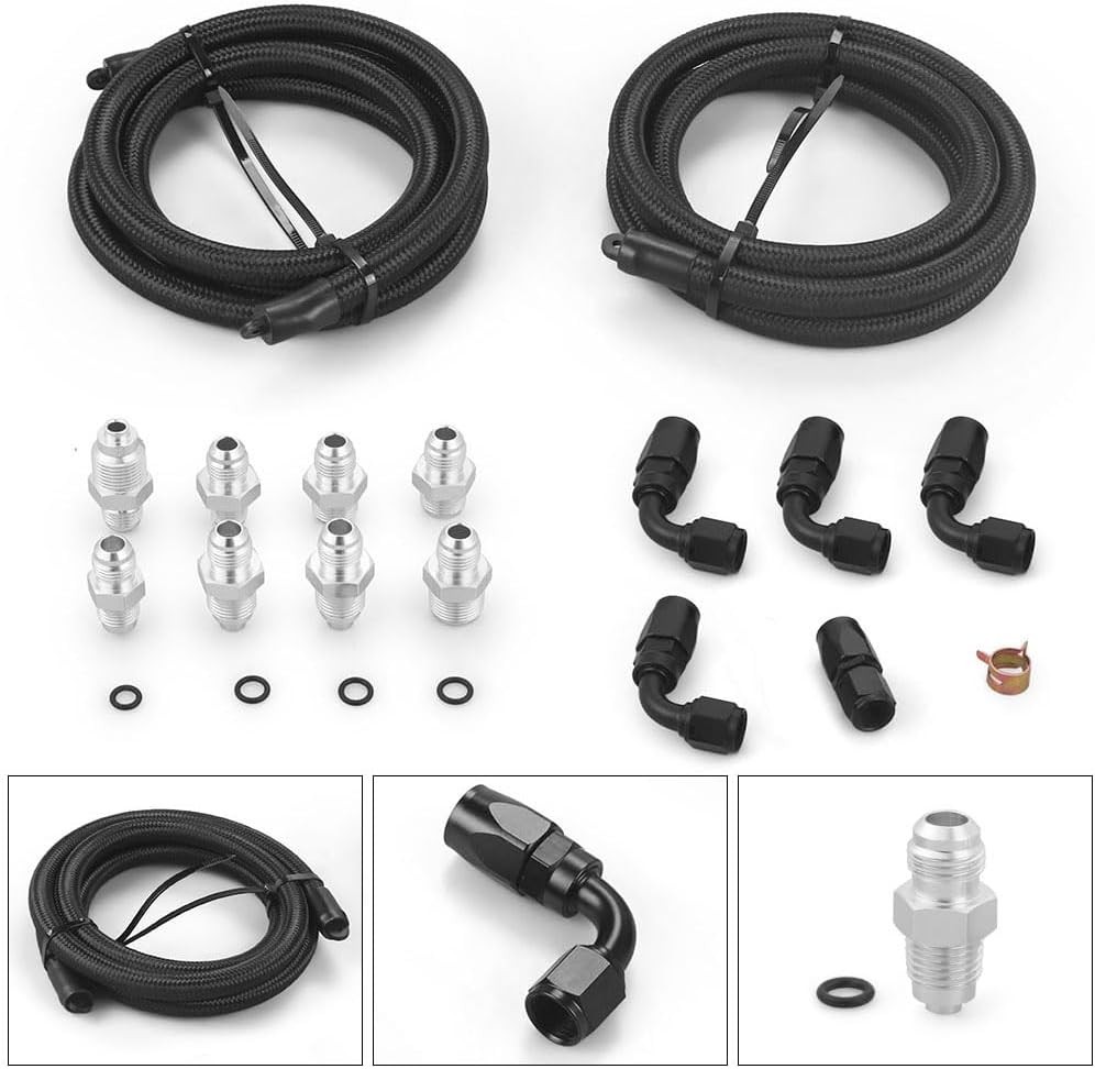 Universal Power Steering Pump Hose Kit Return to Reservoir Hose Kit for Pump Mou