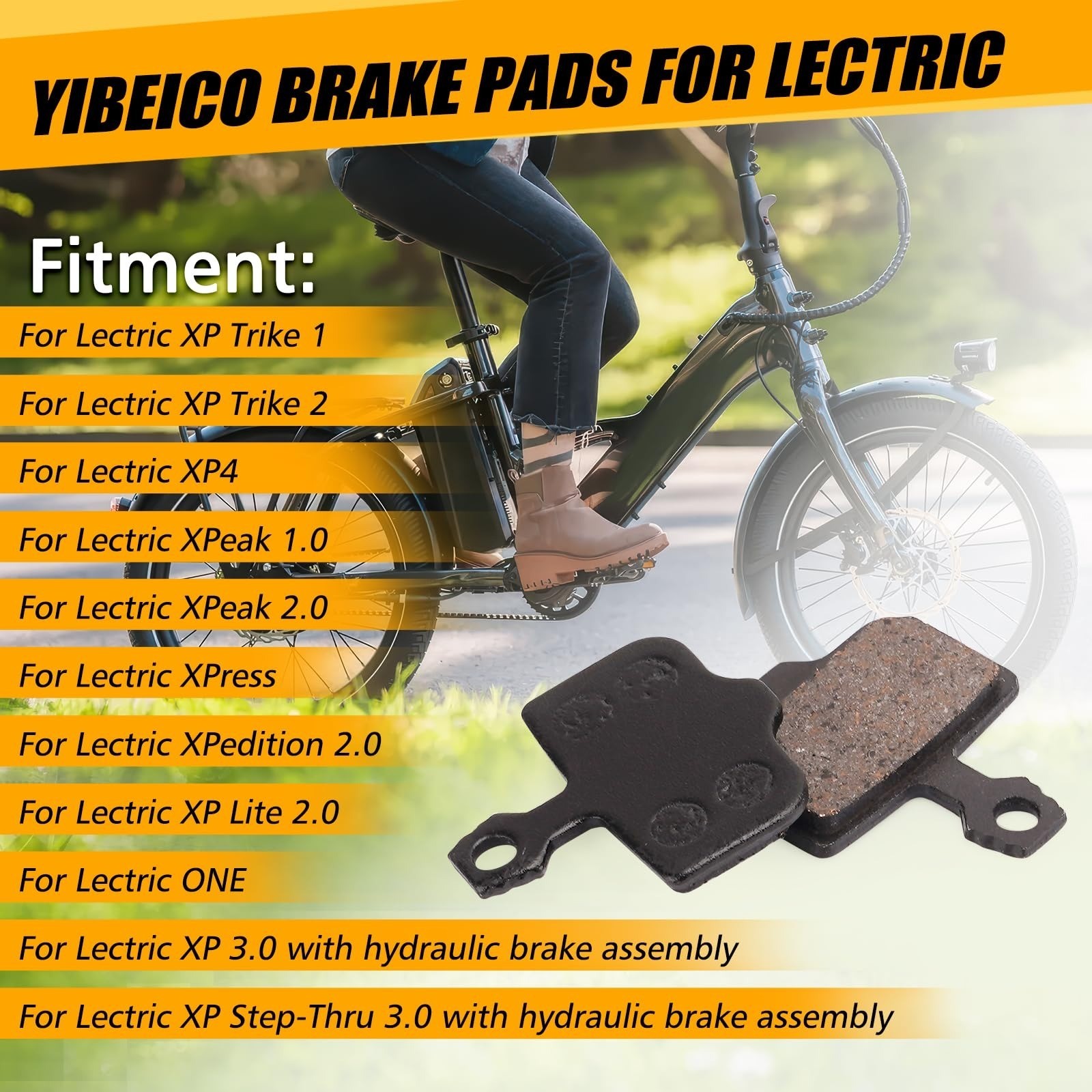 Brake Pads for Lectric XP Trike/Xpeak/Xpress/Xpedition E-Bike