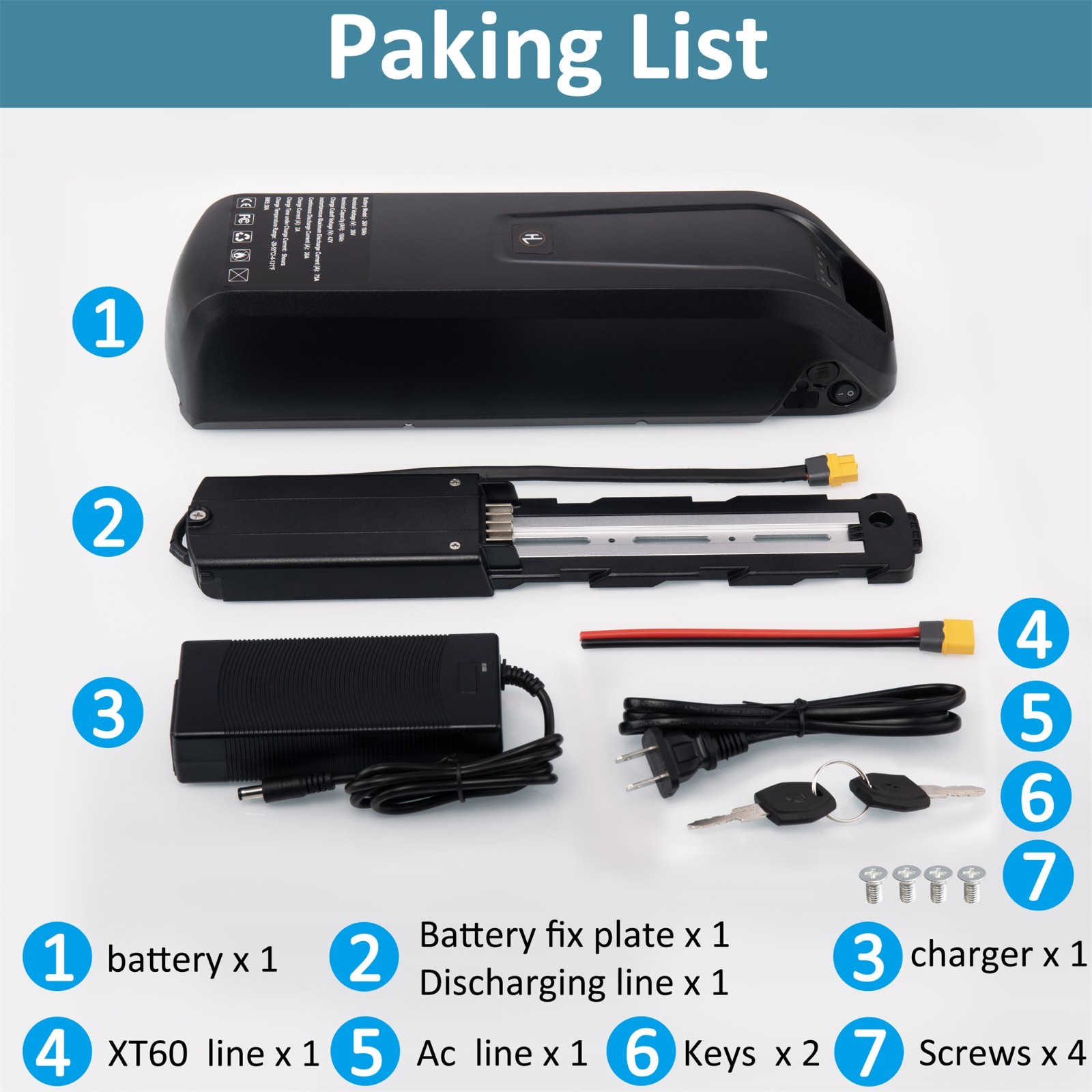 Hailong 36V Lithium Ebike Battery 10Ah/15Ah/20Ah Electric Bike Battery 0-1500W