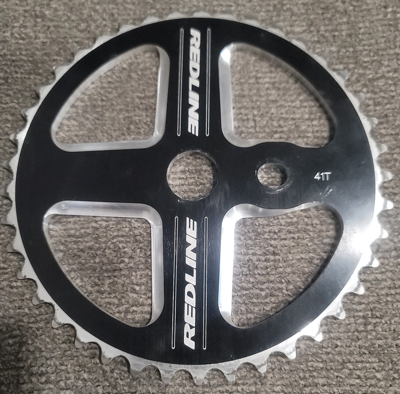 Redline Flight BMX Vintage Aluminum Chainring 41T Black/Silver