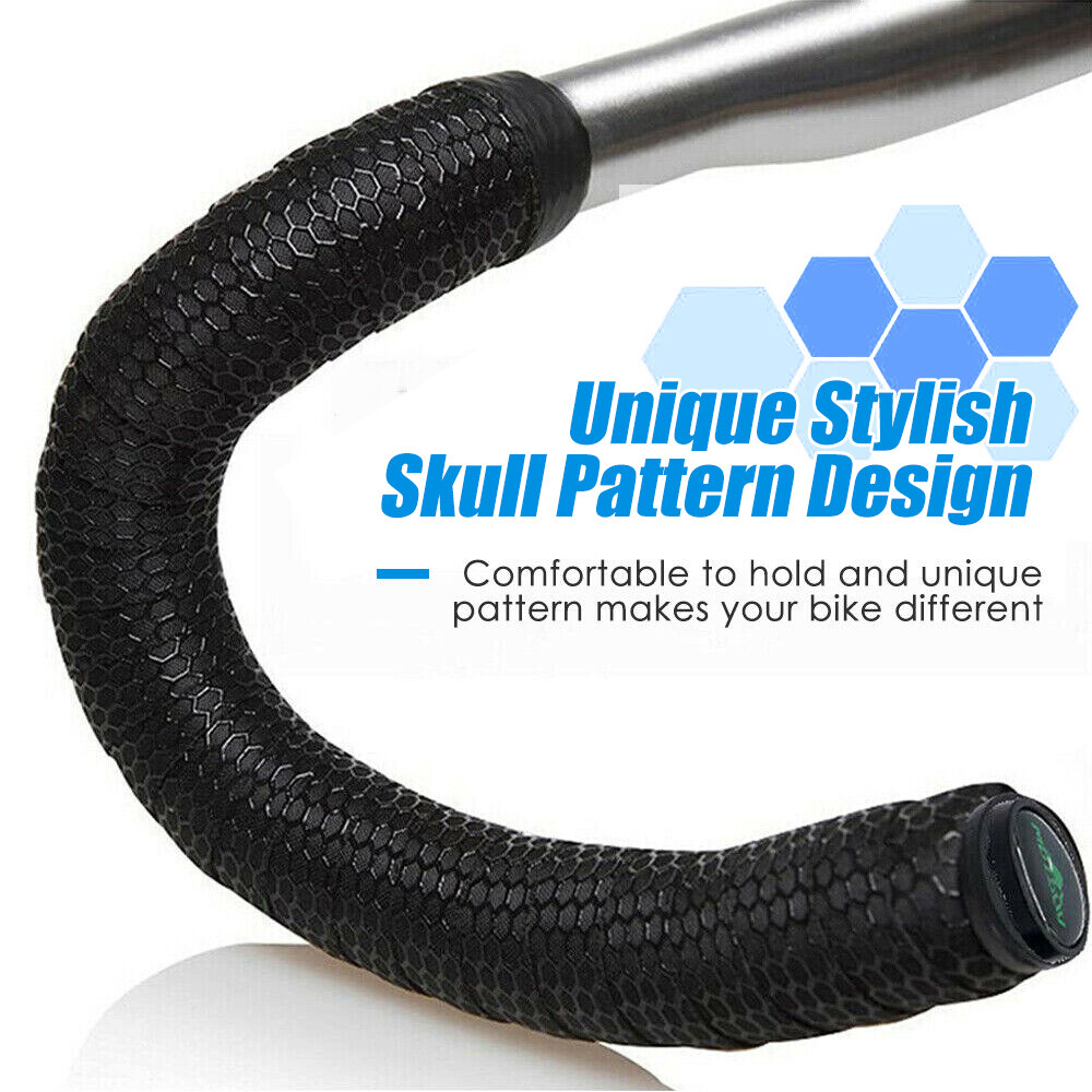 2-Packs Bike Handlebar Tapes Bicycle Cycling Handle Bar Soft EVA Non-slip Wraps