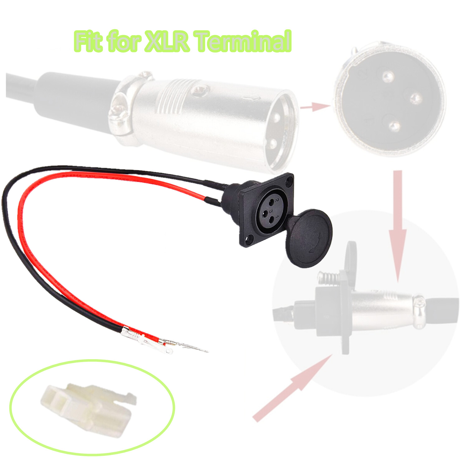 Charging wire Plug XLR Cannon connector for 36V 48V 24V12V electric bike battery