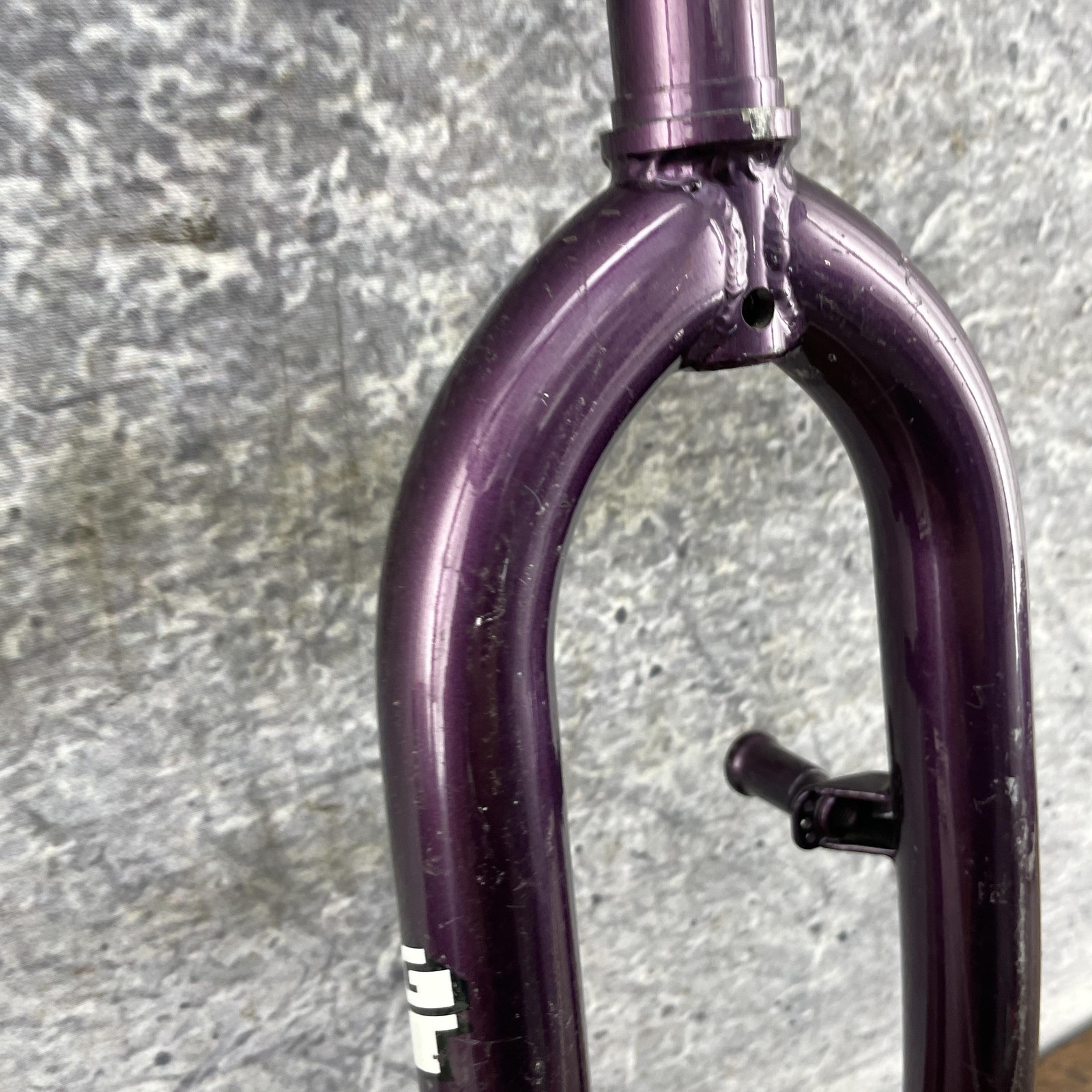 Vintage GT Mountain Bike Fork 26in SHORT 1 inch Threaded Canti Purple Steel 80s
