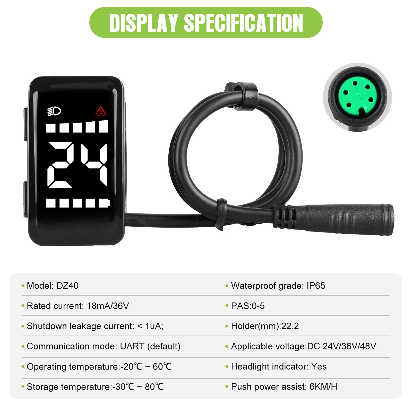 DZ04 LCD Display Speedmeter for e Bike BAFANG BBS02 BBSHD Mid Motor