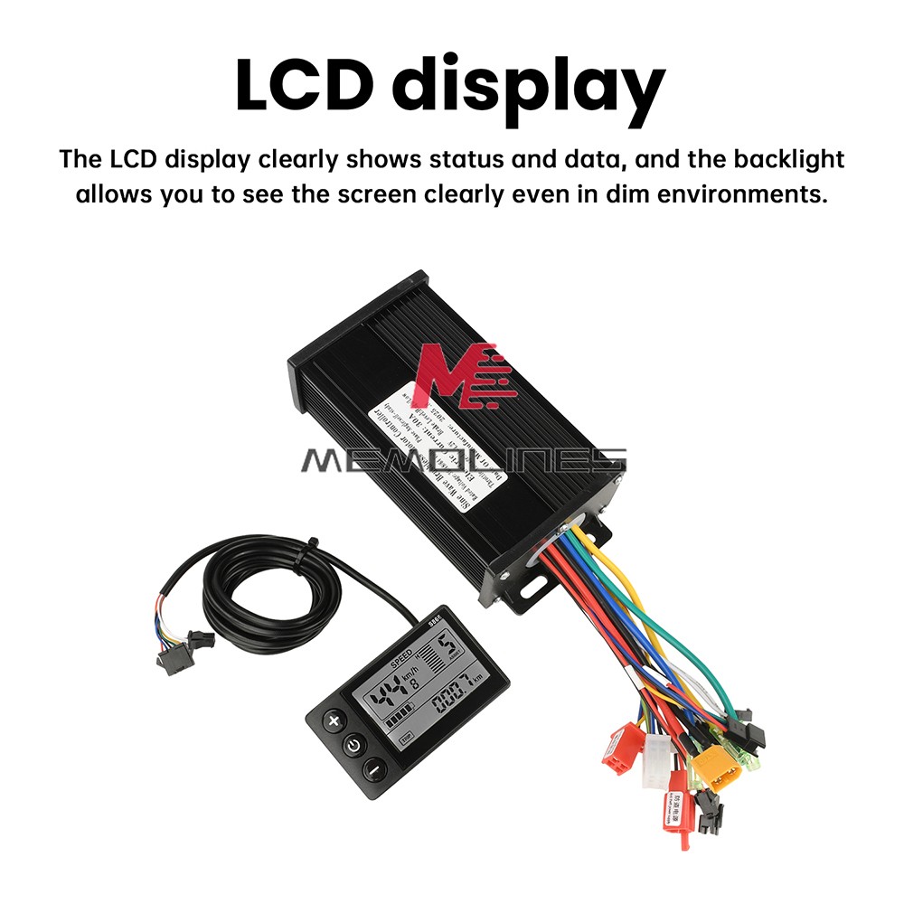 36V48V64V 30A Sine Wave Brushless Motor Controller 750-1500W Driver S866 LCD