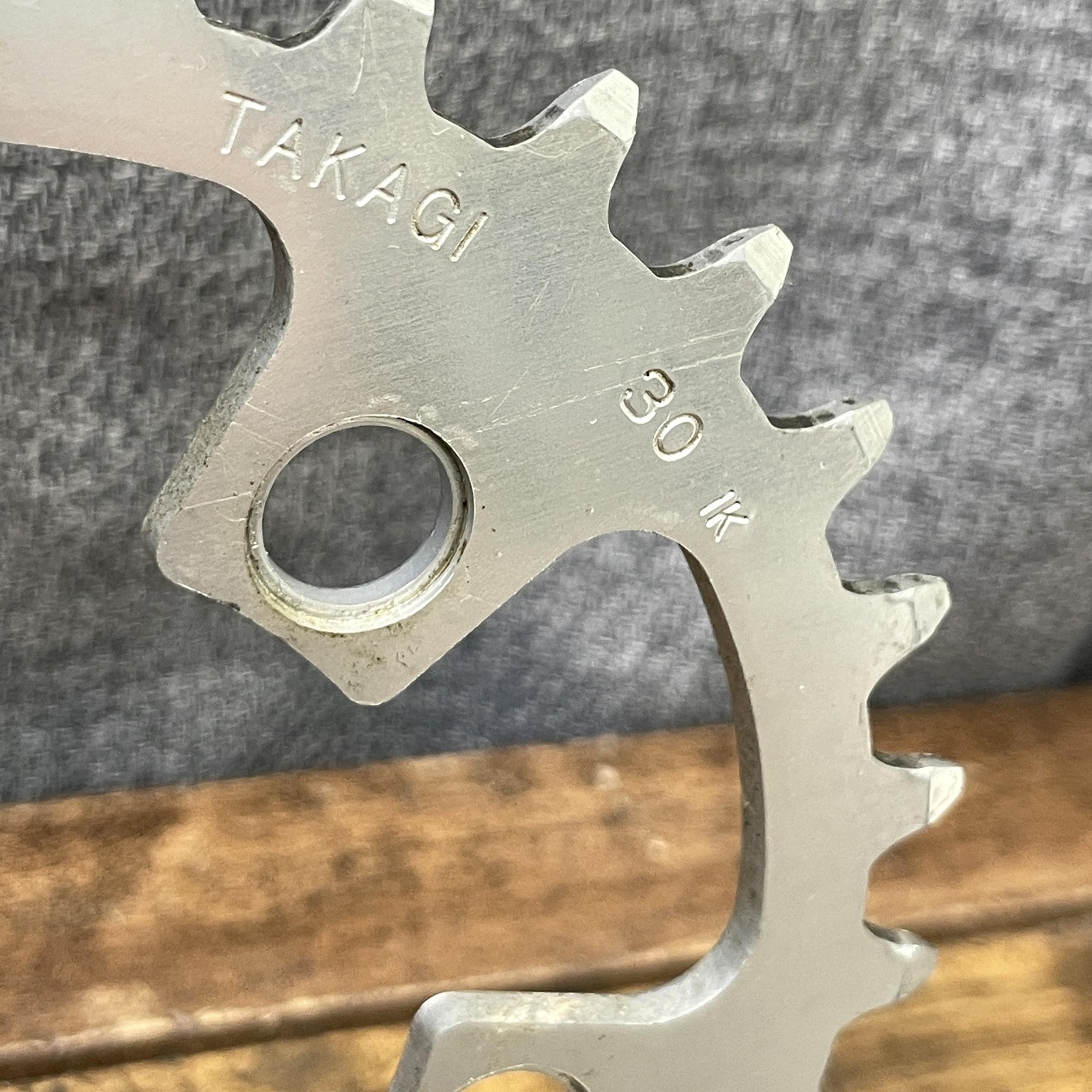Vintage Takagi 50/46/30T Chainring Set Triple 110/74 BCD 5-Arm Aluminum 80s