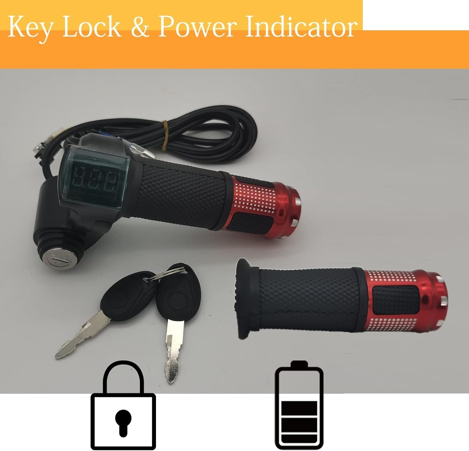 1 Pair EBike Throttle Grip, Universal Electric Bicycle Scooter Twist Handleba…