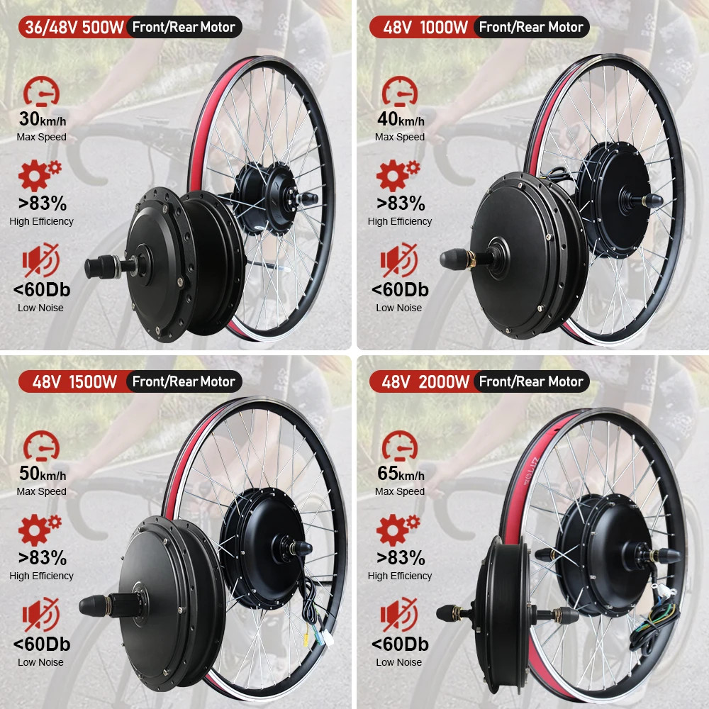MTB Electric Bike 48V 72V 1000W 1500W 2000W 3000W Front Rear Hub Motor Wheel