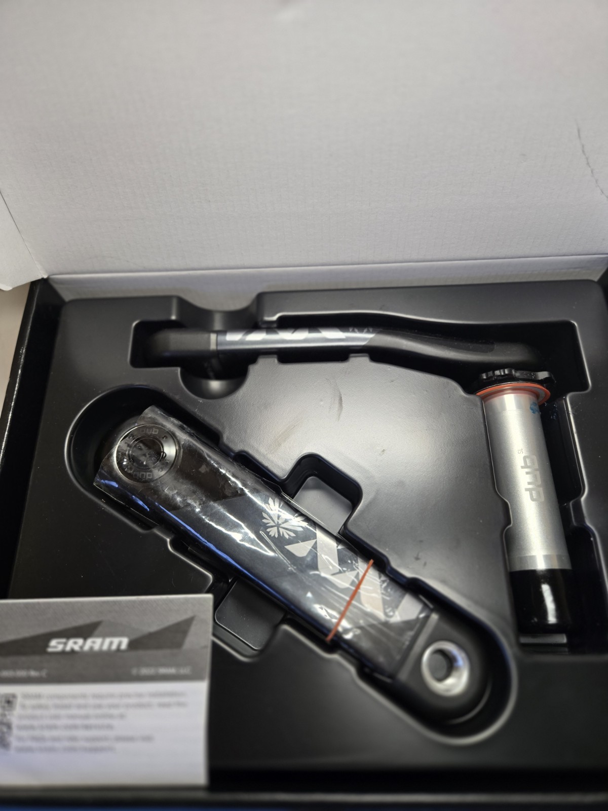 SRAM XX1 Eagle DUB Crank Arm Assembly 165mm Grey/Black 8-Bolt Quarq Crankset