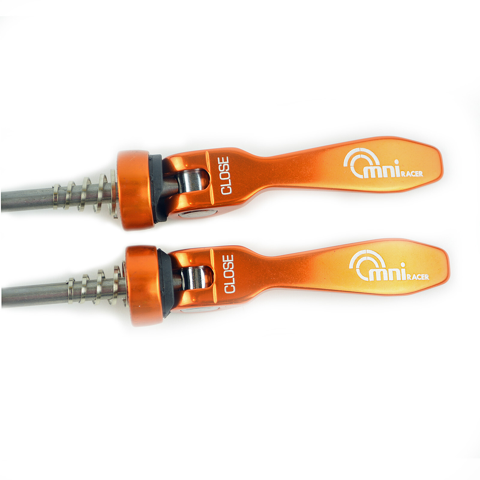 OMNI Racer Quick Release Road Mountain Bicycle Wheel Skewers Stainless: ORANGE
