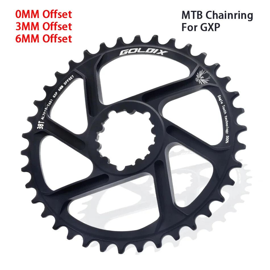 MTB Bike Chainring Chainwheel 0mm 3mm 6mm Offset 30T 38T SRAM 3Bolt Direct Mount
