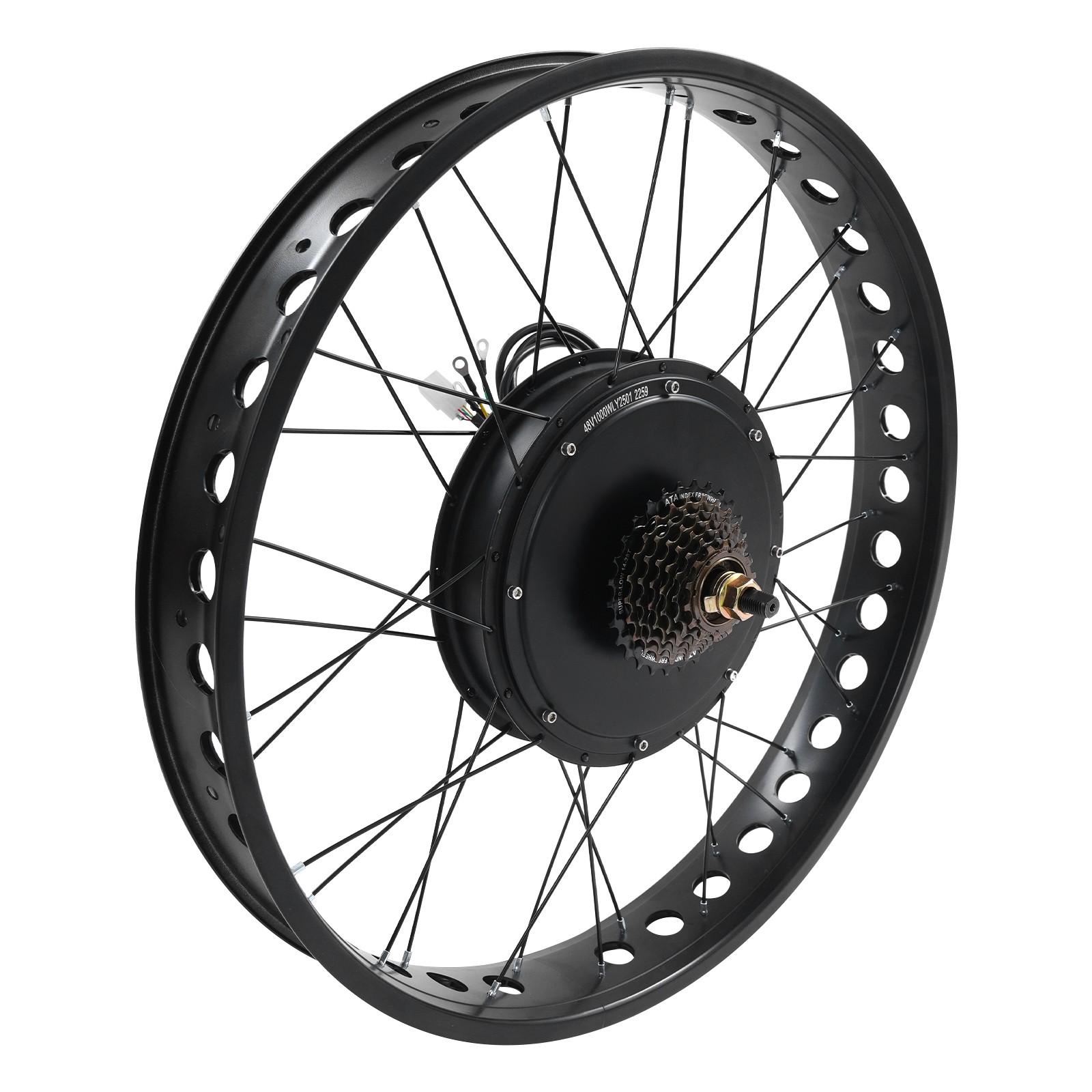 26″x4″ 48V Electric Bike Front Wheel Hub Motor LCD E-Bike Conversion Kit 1000W
