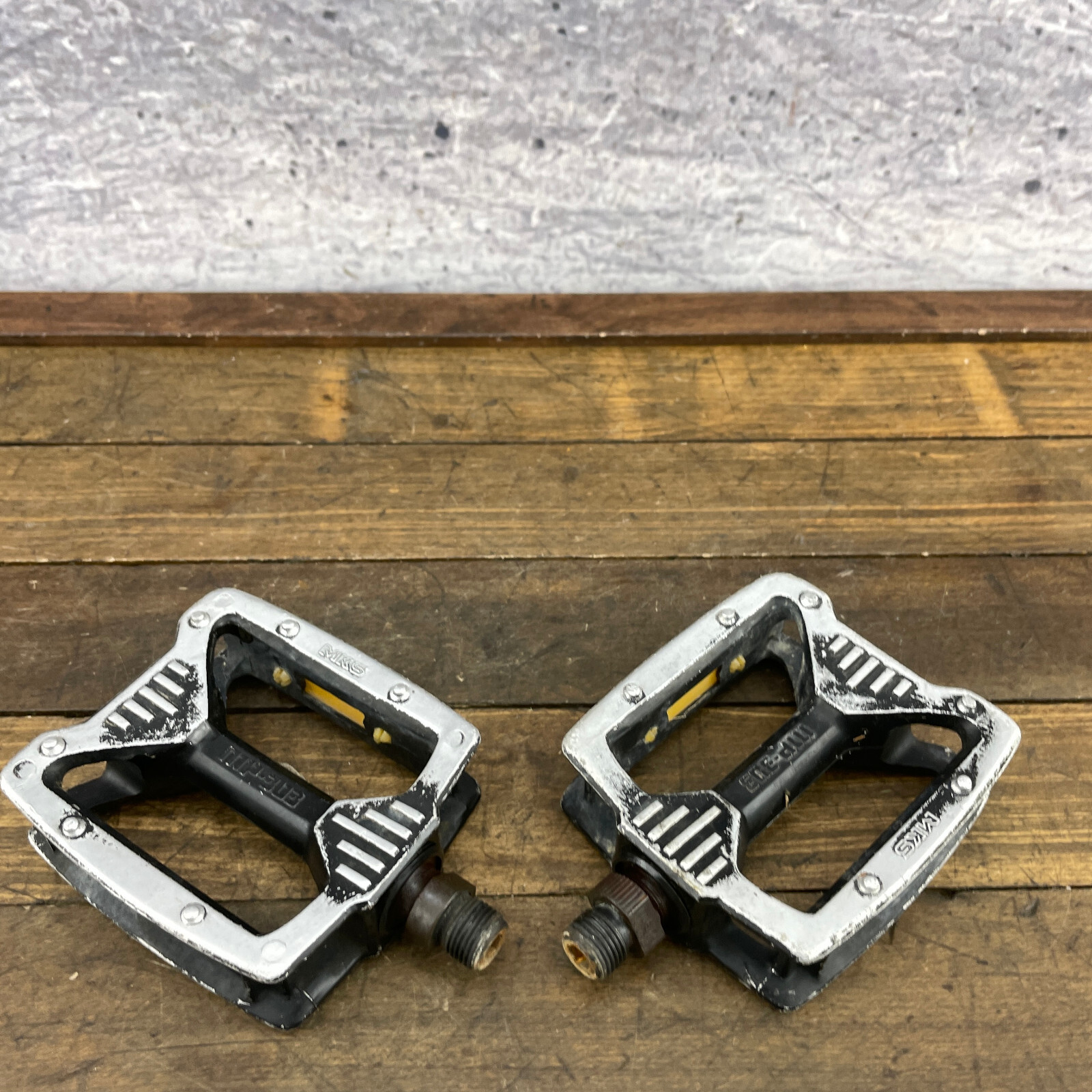 Vintage MKS MP-303 Pedals 9/16 In Old School BMX Freestyle MTB 3pc Alloy