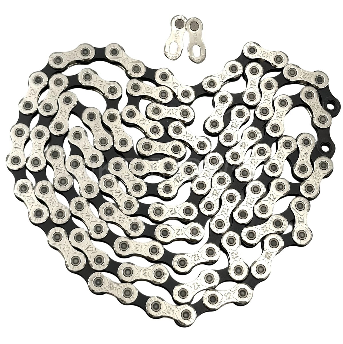KMC X12 Chain 12-Speed Silver/Black 124 Links Compatible Shimano/Sram Eagle
